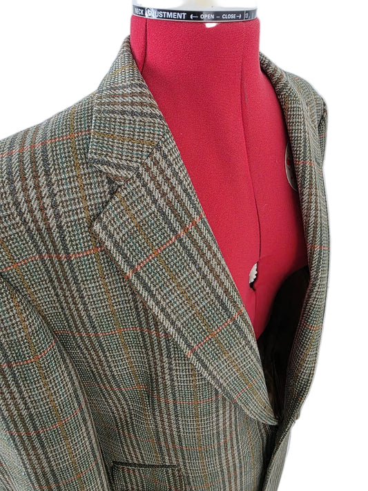 Vintage 1970s Bladen Supasax Tweed Hacking Jacket,  British Country Heritage