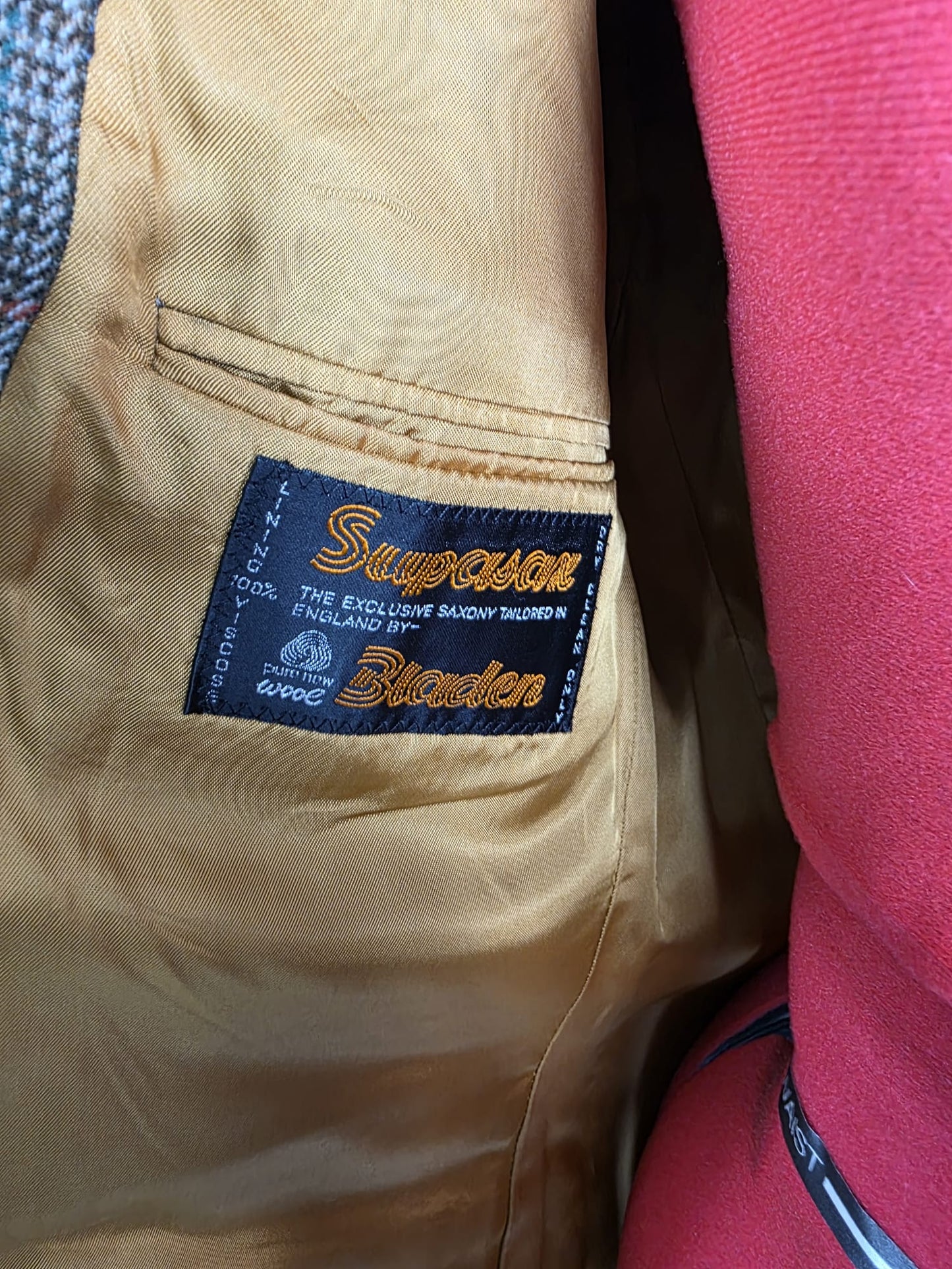Vintage 1970s Bladen Supasax Tweed Hacking Jacket,  British Country Heritage