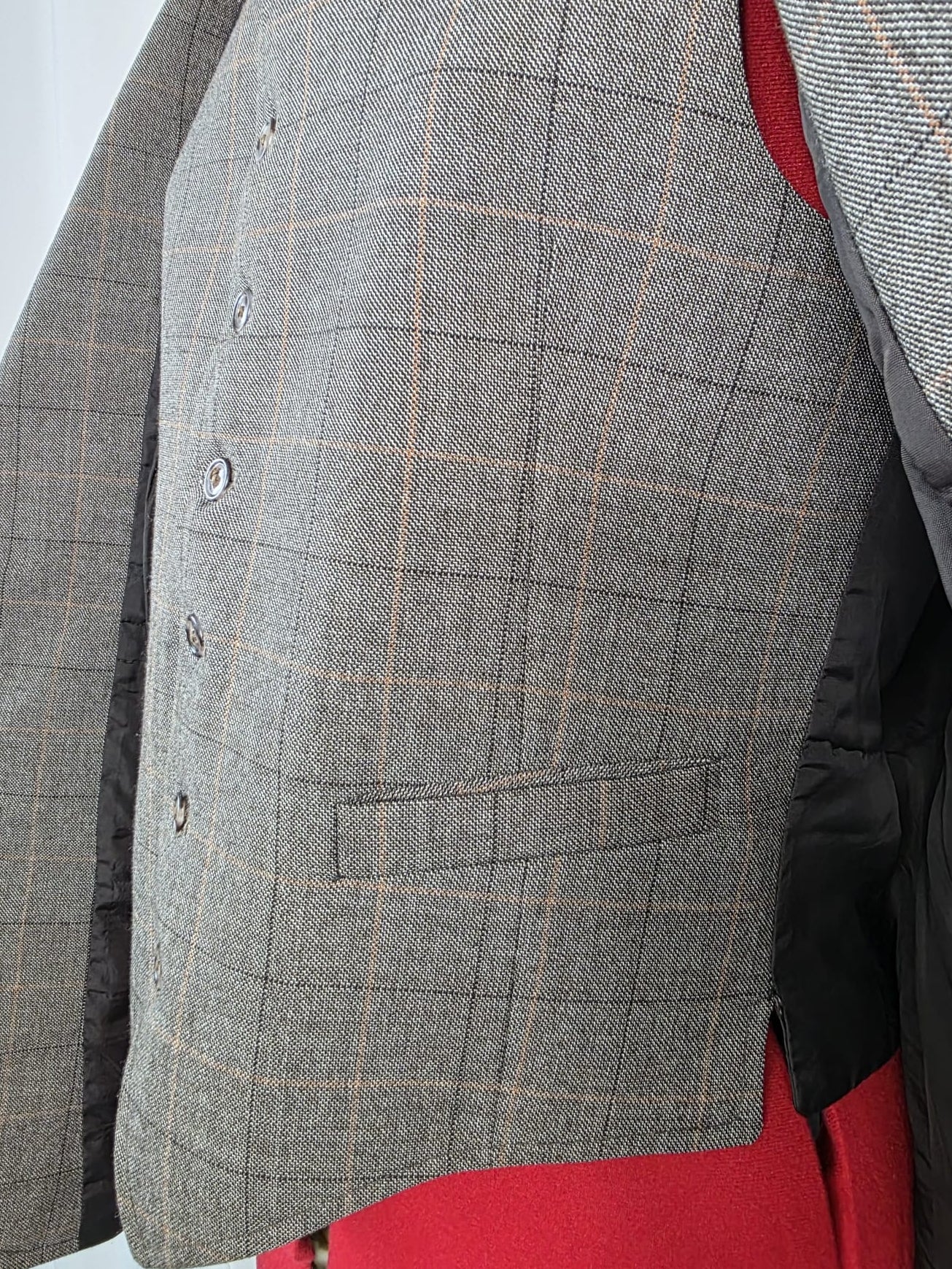 Vintage 1970s John Collier 2-Piece Tweed Set, Jacket & Waistcoat , Glen Check British Heritage