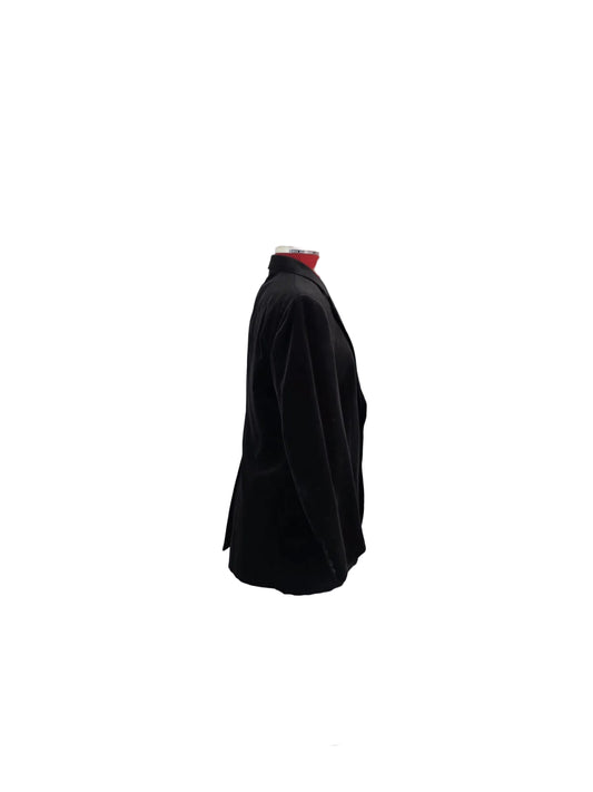 Vintage 1970s John Collier Black Velvet Blazer – Luxury Tailored Evening Jacket