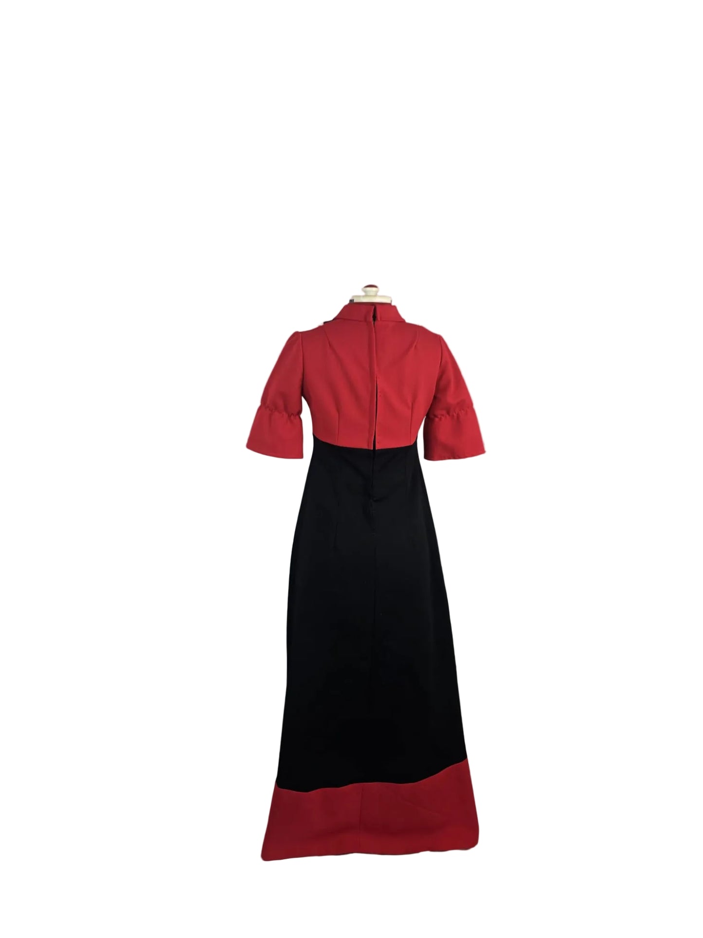 1970s Ranett Modeller Contrast Collar Dress