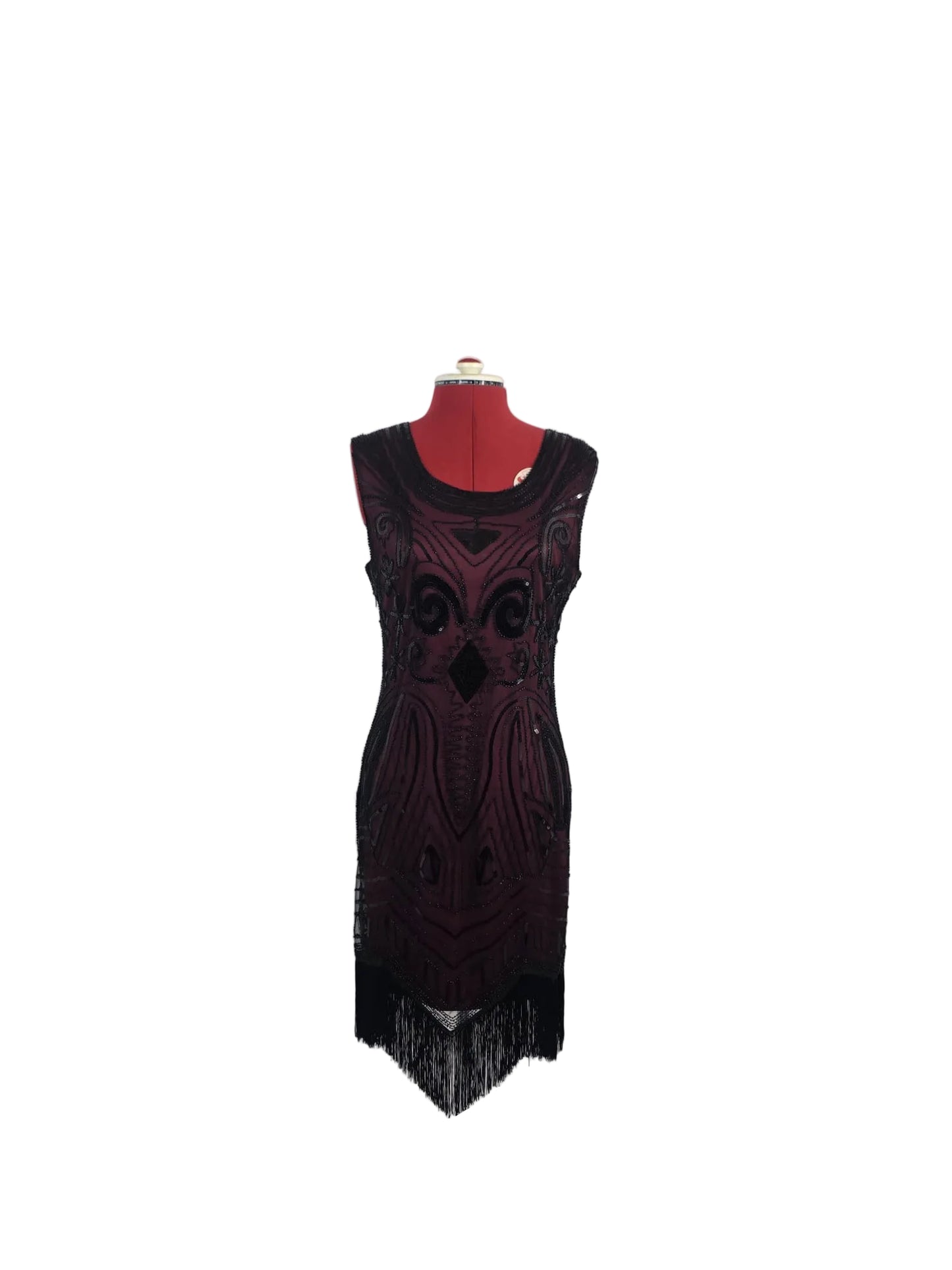 Vintage-inspired 1920s Beaded Fringe Dress (likely 1980s revival)