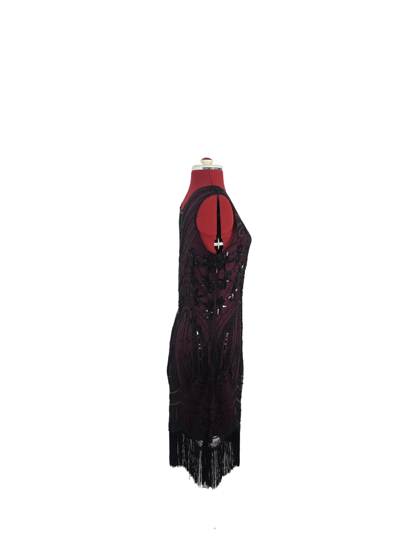 Vintage-inspired 1920s Beaded Fringe Dress (likely 1980s revival)