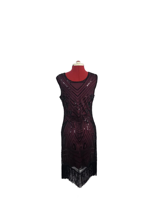 Vintage-inspired 1920s Beaded Fringe Dress (likely 1980s revival)