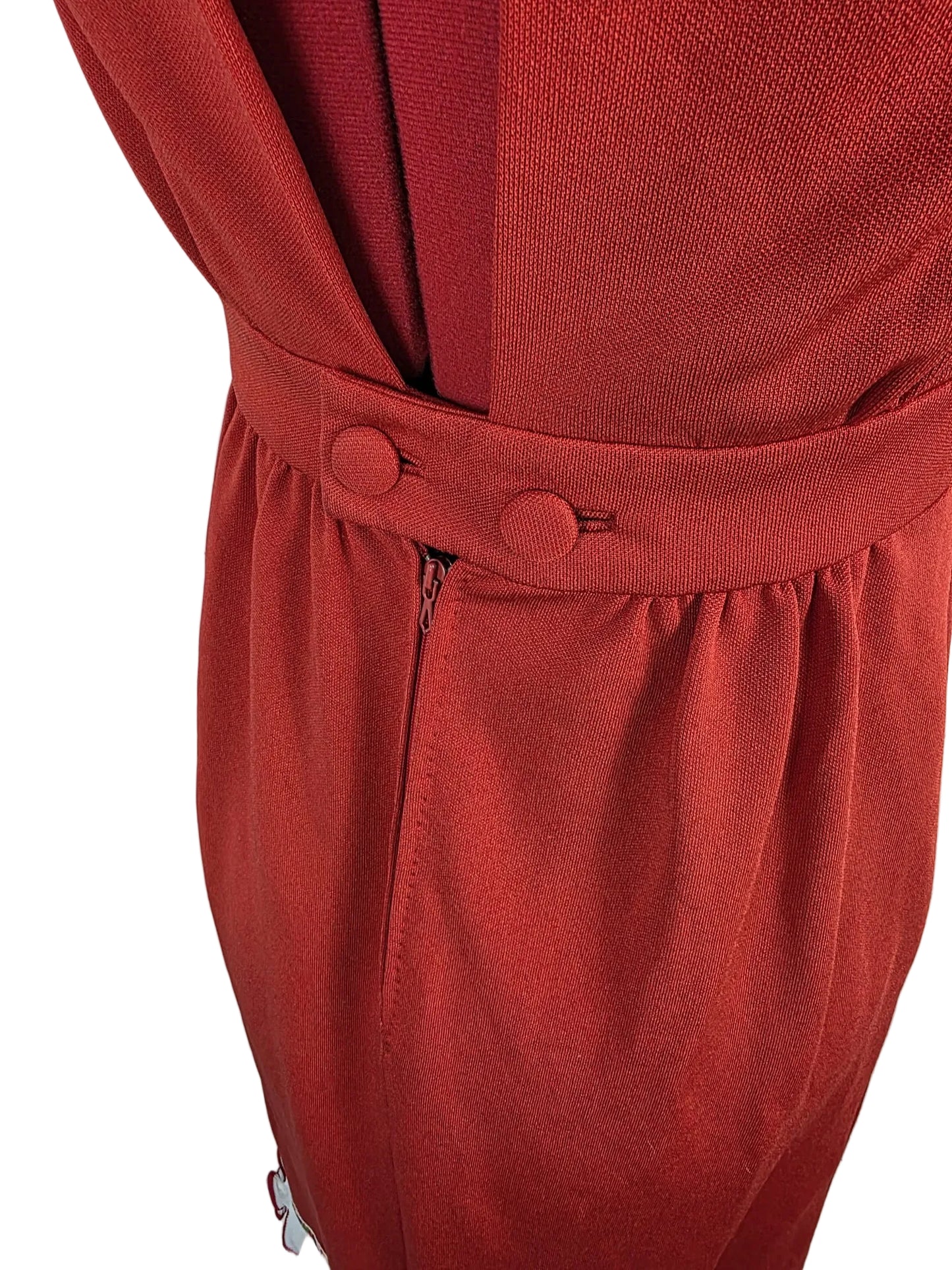 late 1960s Handmade Open Back Evening Dress
