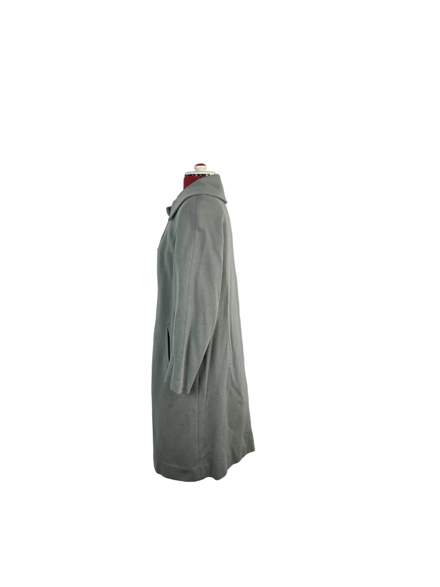 1960s Genuine Vintage All Wool Coat Little Women Style Grey Bow Detail
