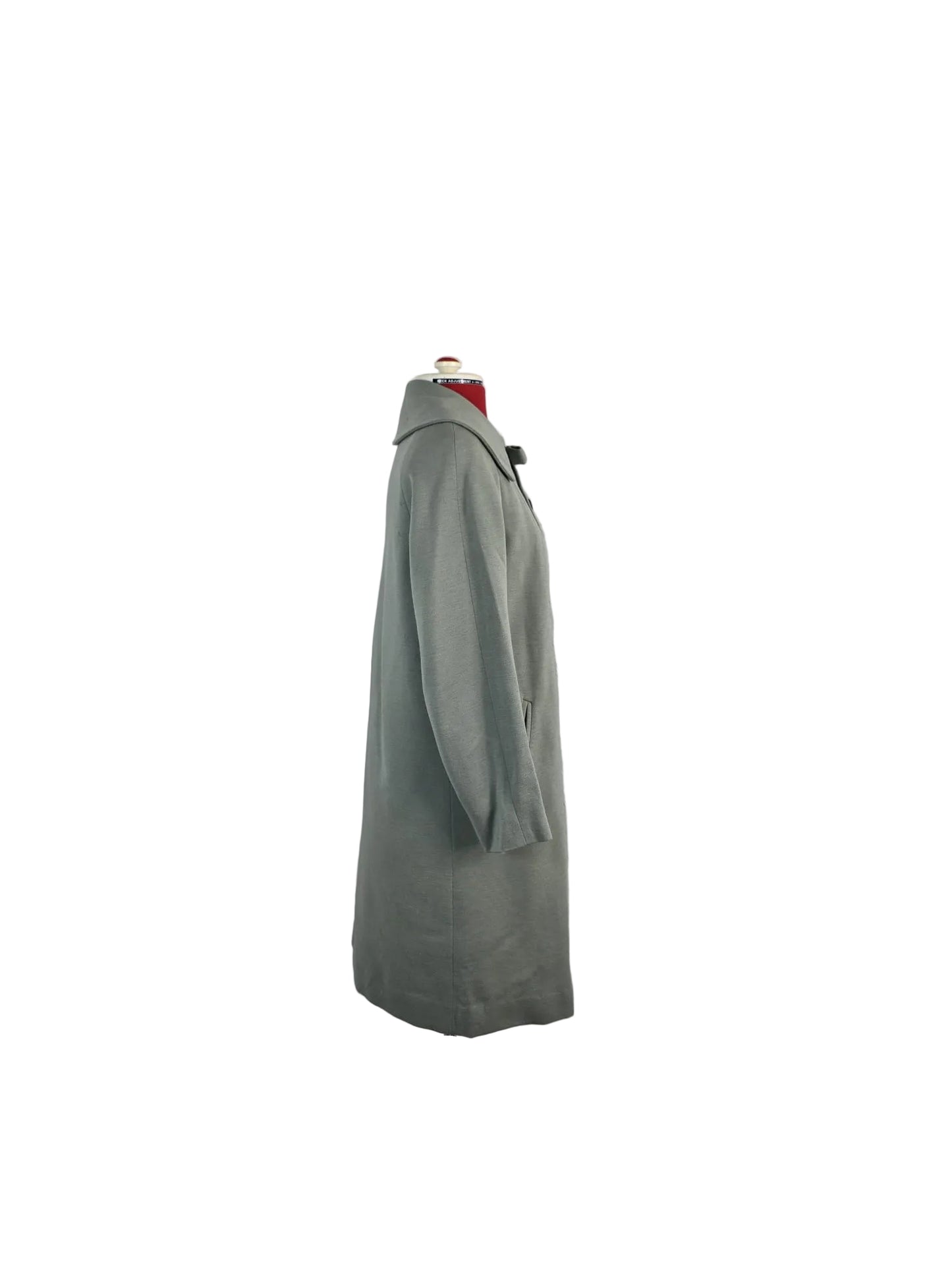 1960s Genuine Vintage All Wool Coat Little Women Style Grey Bow Detail