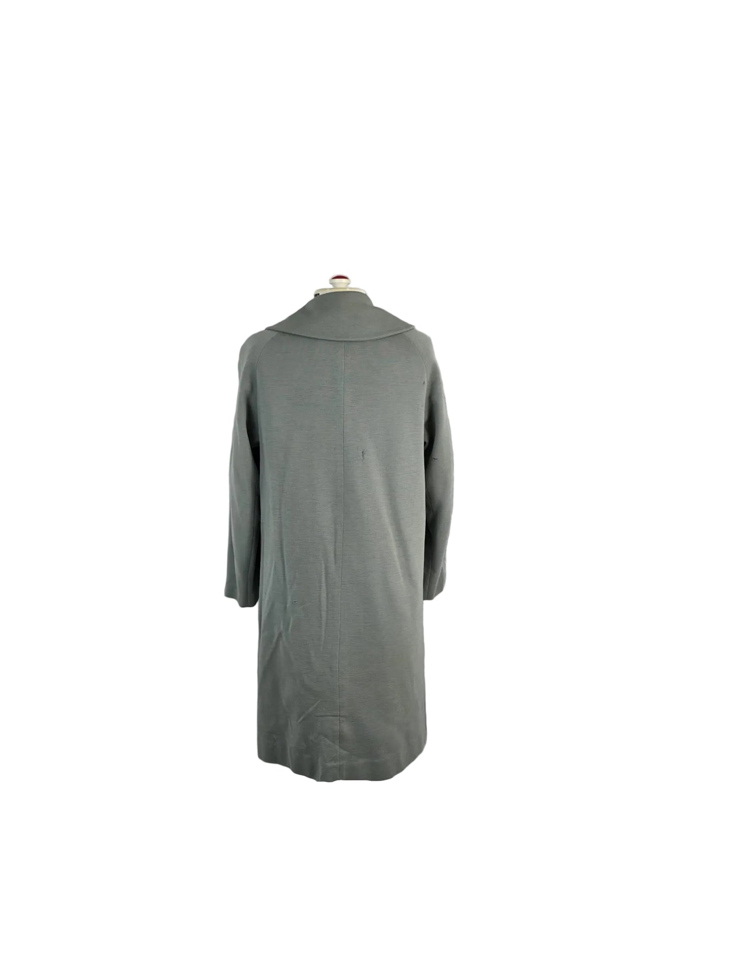 1960s Genuine Vintage All Wool Coat Little Women Style Grey Bow Detail