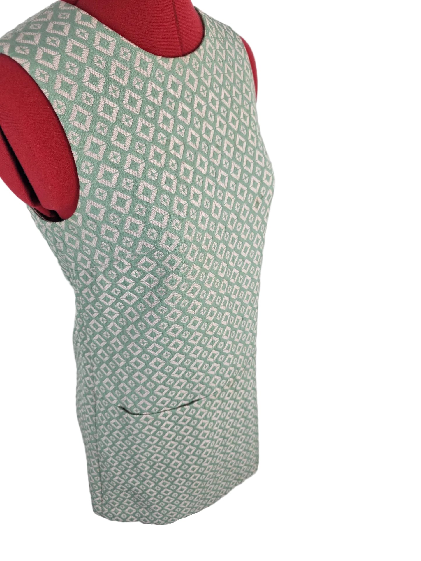 1960s Vintage  Mod Dress, Back Button Detail