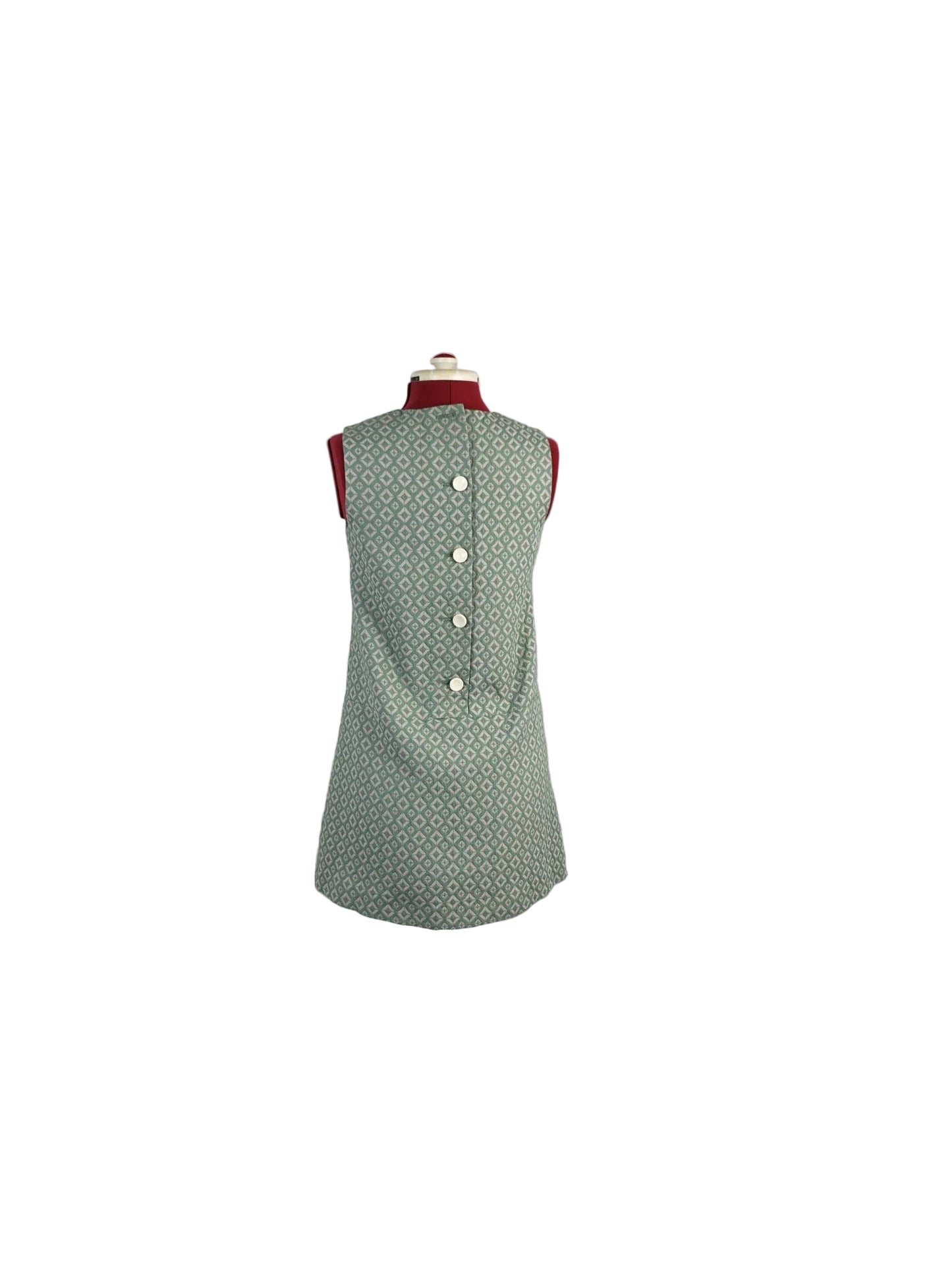 1960s Vintage  Mod Dress, Back Button Detail