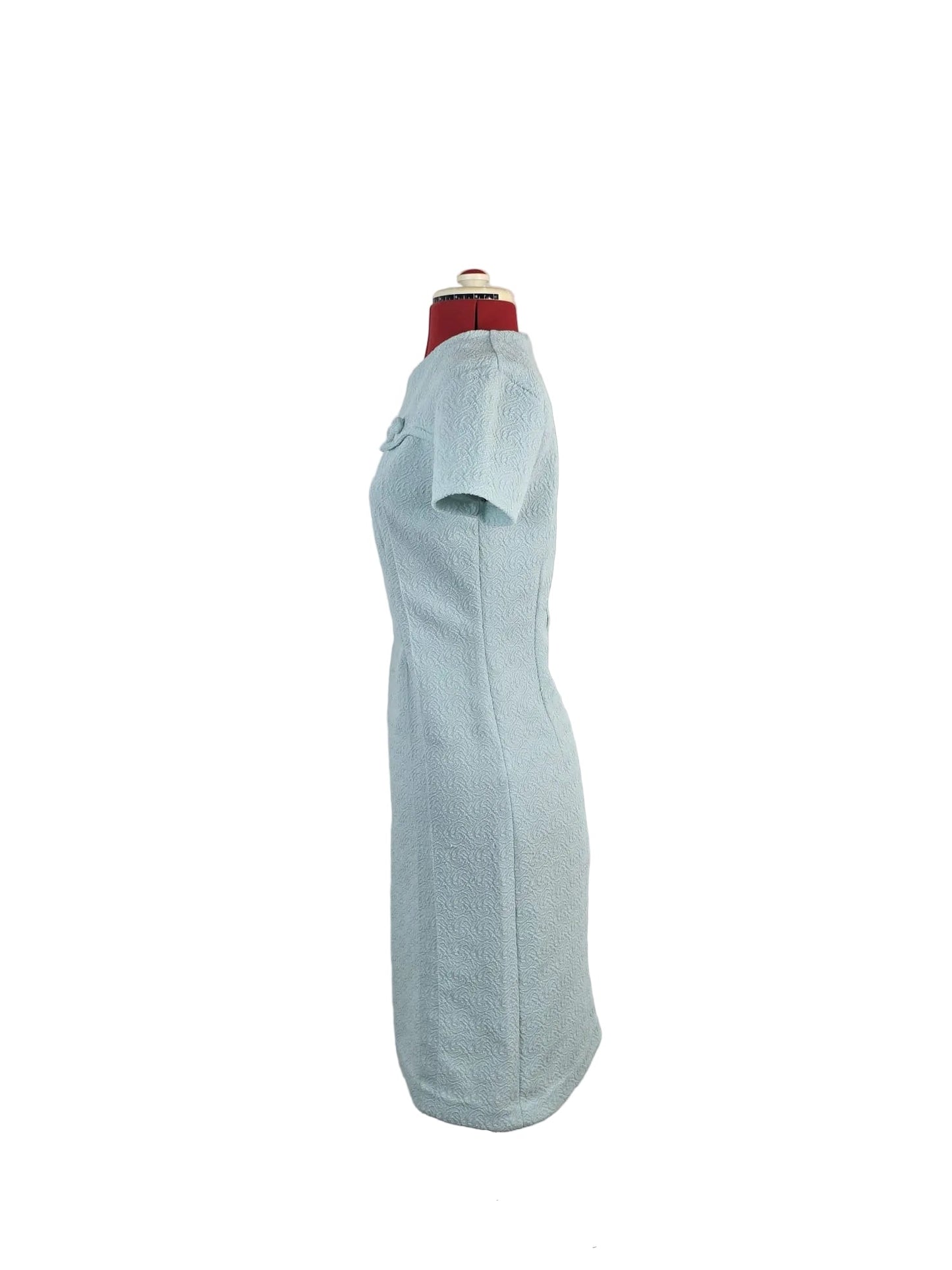 1960s Crimplene Textured Shift Dress