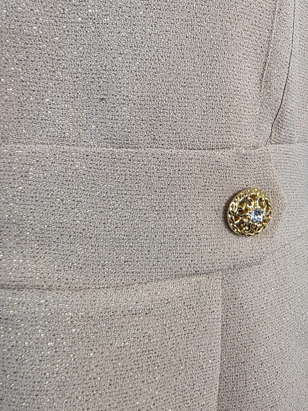 1960's Mid-Century Beige Diolen Dress