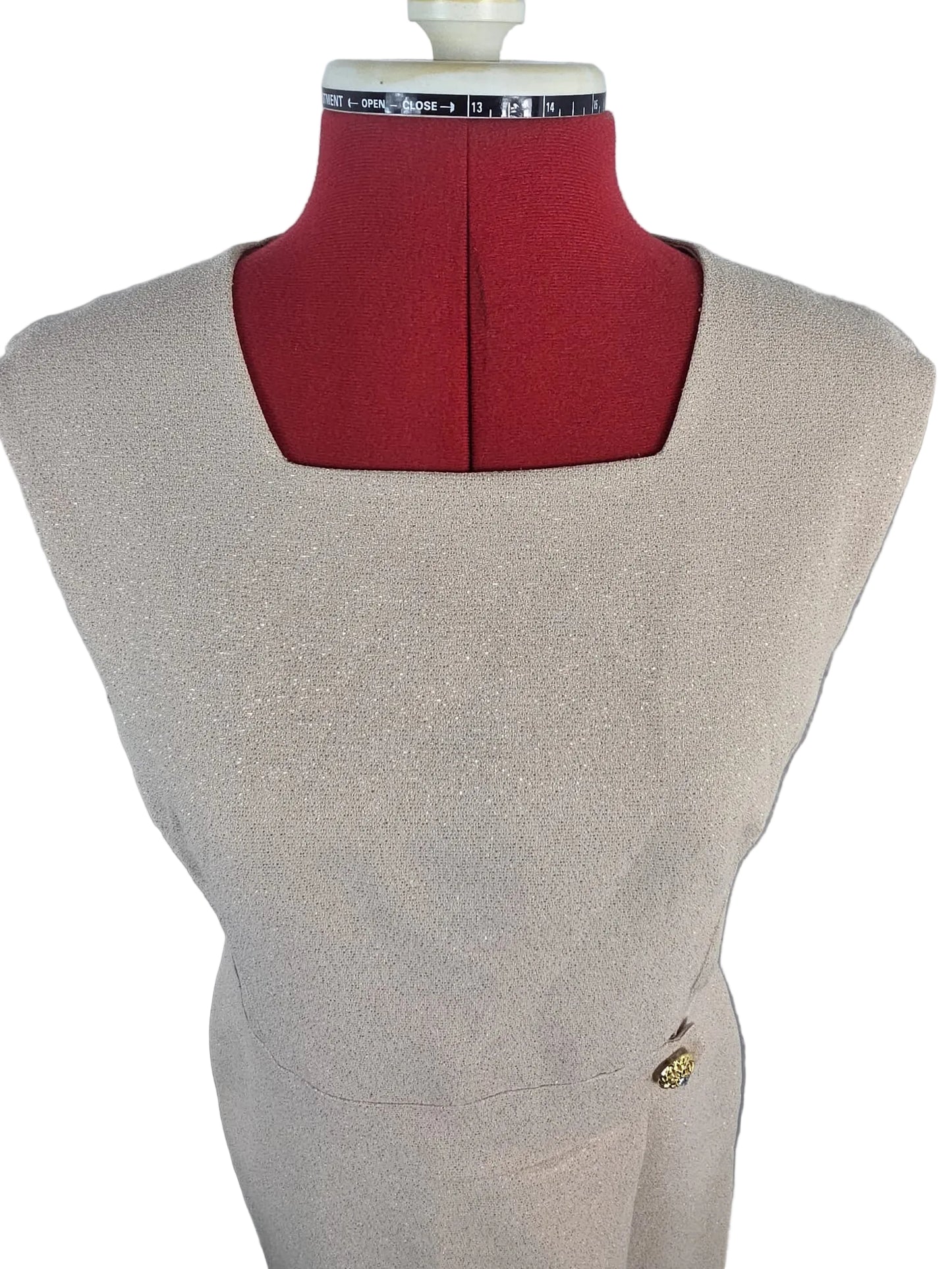 1960's Mid-Century Beige Diolen Dress