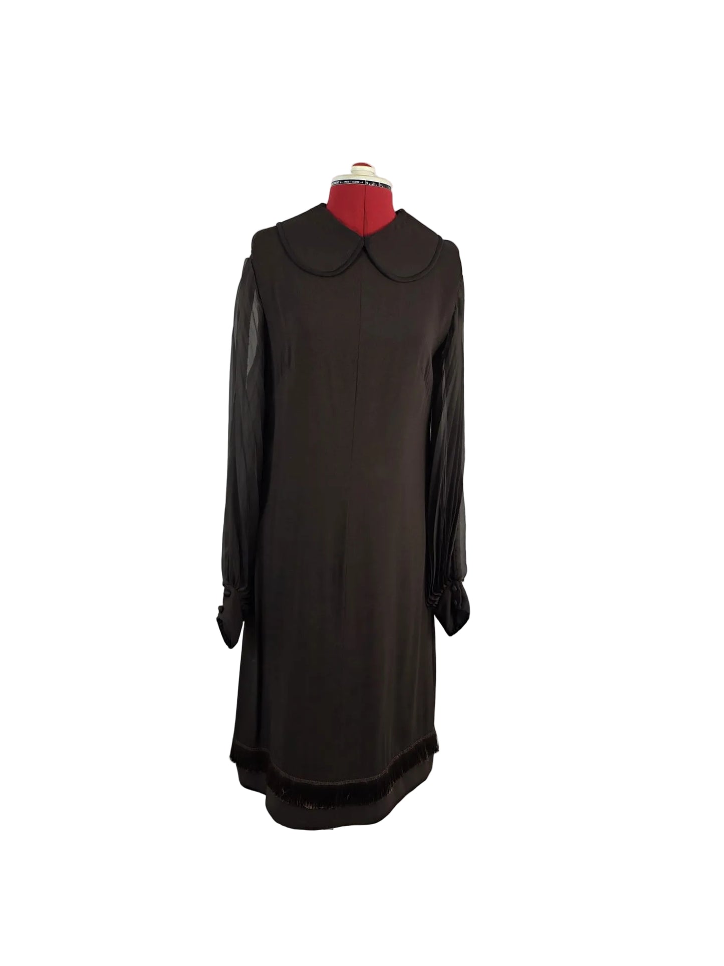 1960s Evening Shift Dress, Algo Switzerland Chiffon Sleeve