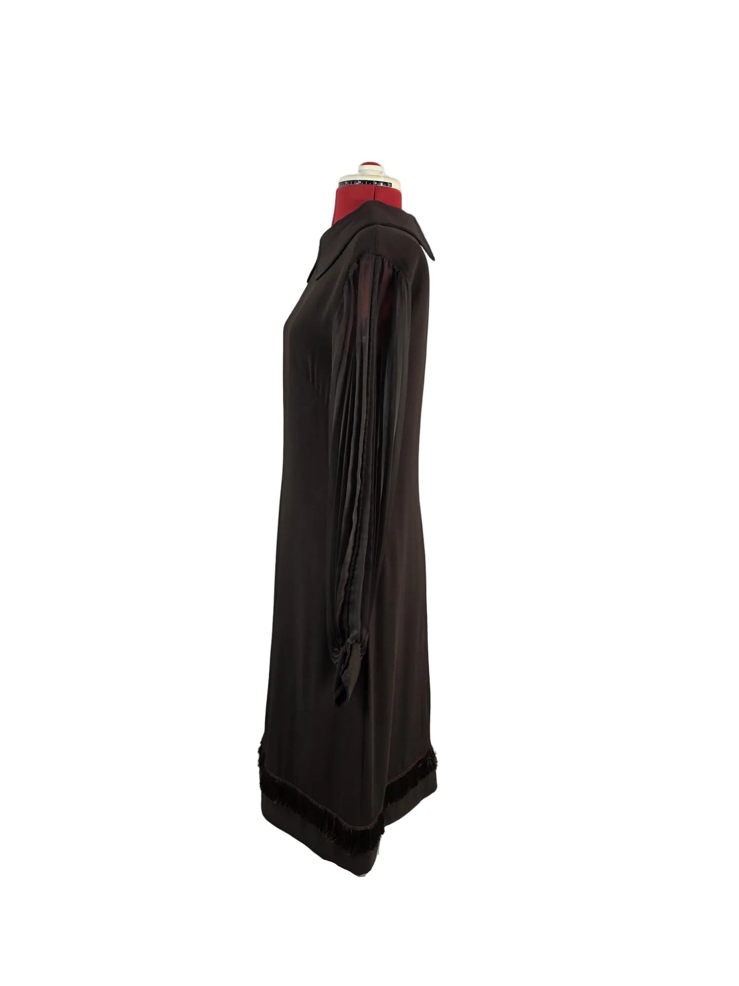 1960s Evening Shift Dress, Algo Switzerland Chiffon Sleeve