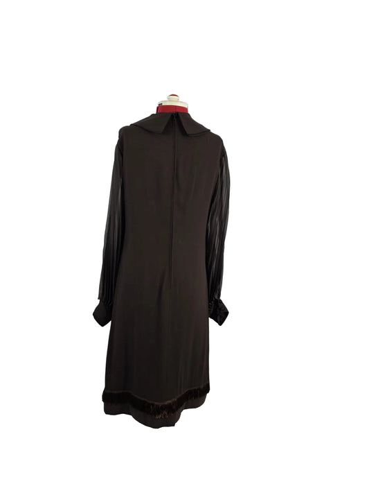 1960s Evening Shift Dress, Algo Switzerland Chiffon Sleeve