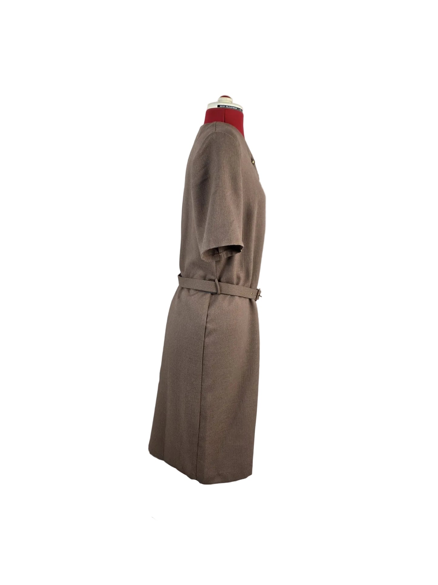 1970s Tailored Day Dress,  Daxon Belted Minimal