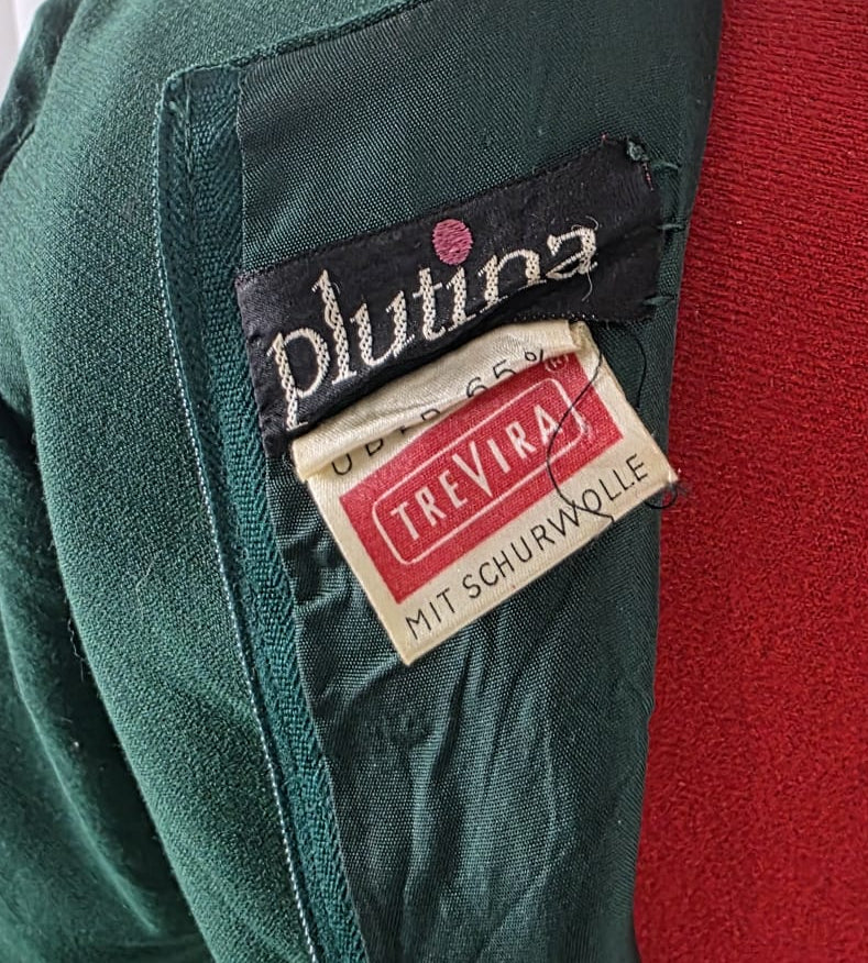 1960s Tailored Mini Dress,  Plutina Trevira Wool Blend