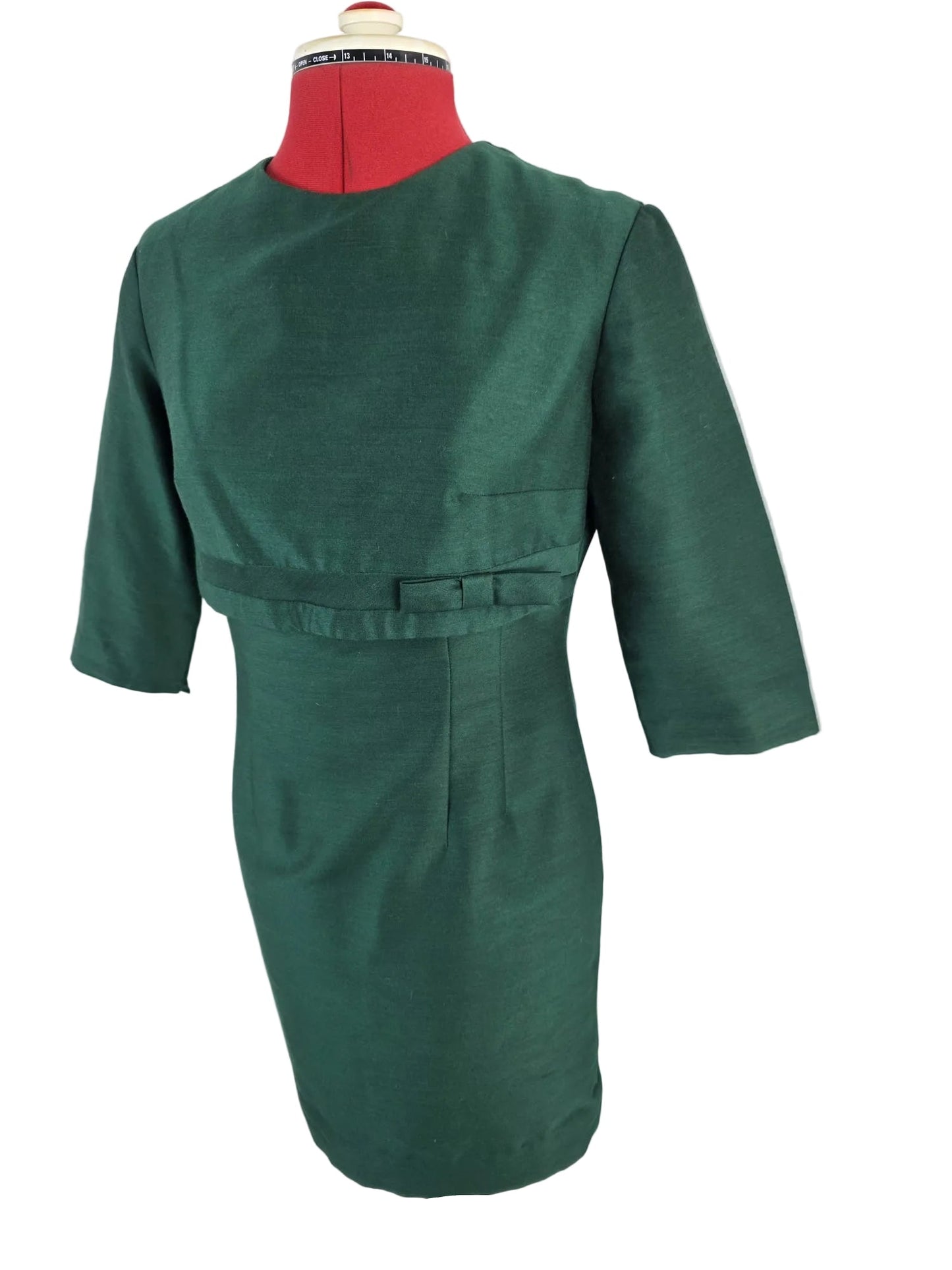 1960s Tailored Mini Dress,  Plutina Trevira Wool Blend