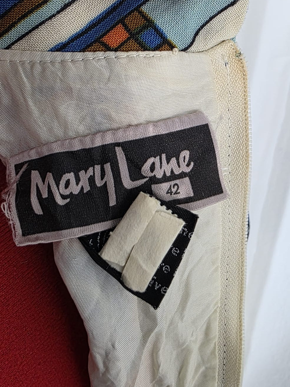 1960s/70s Genuine Vintage Mary Lane Geometric Mod Dress with Bow A-line