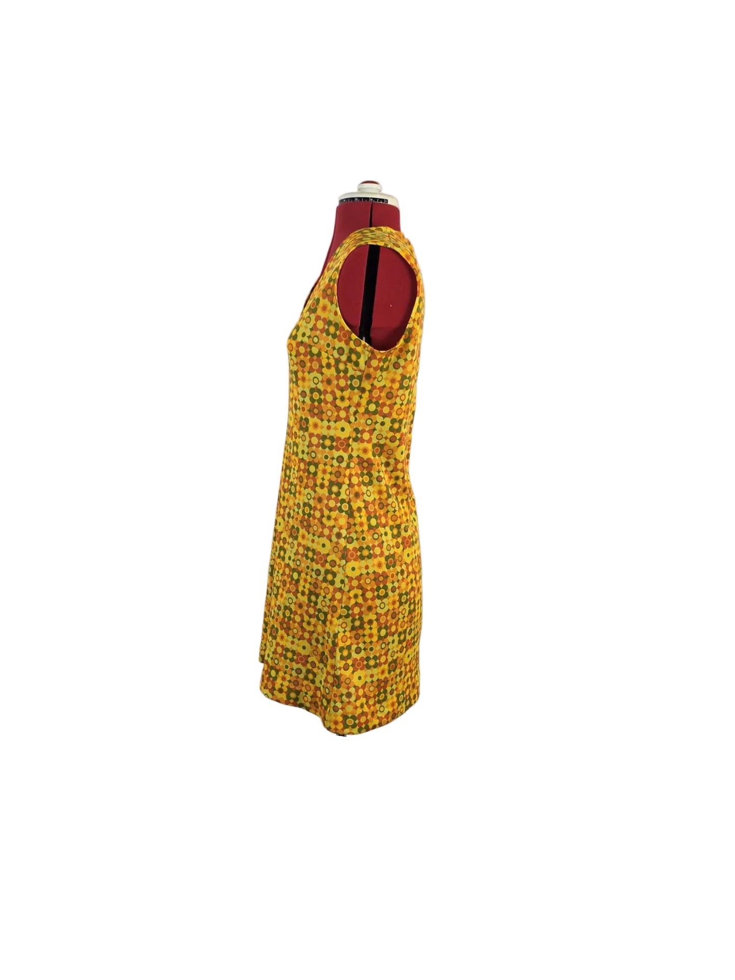 1960s Mod Mini Dress - Handmade Geometric Print