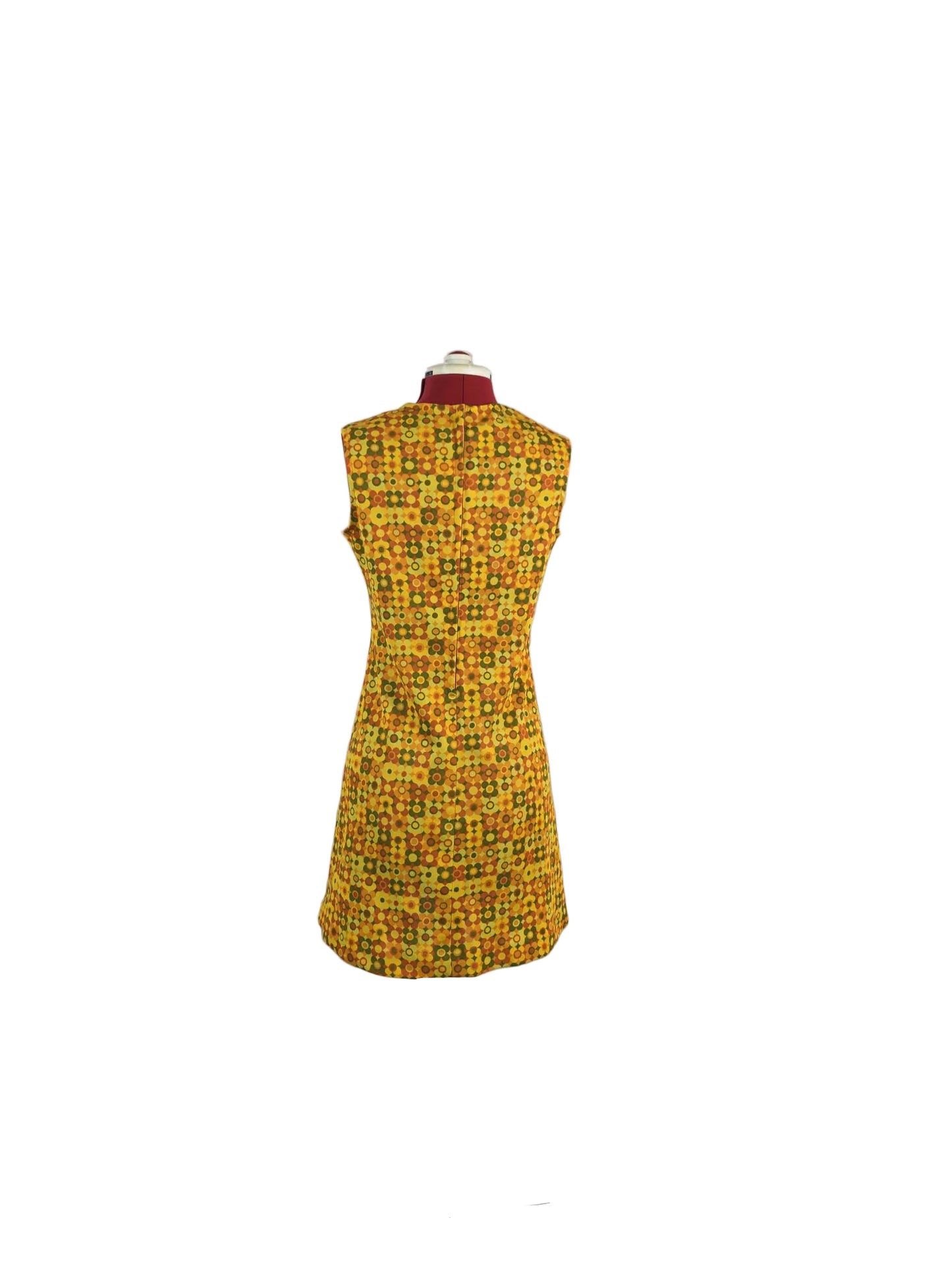 1960s Mod Mini Dress - Handmade Geometric Print