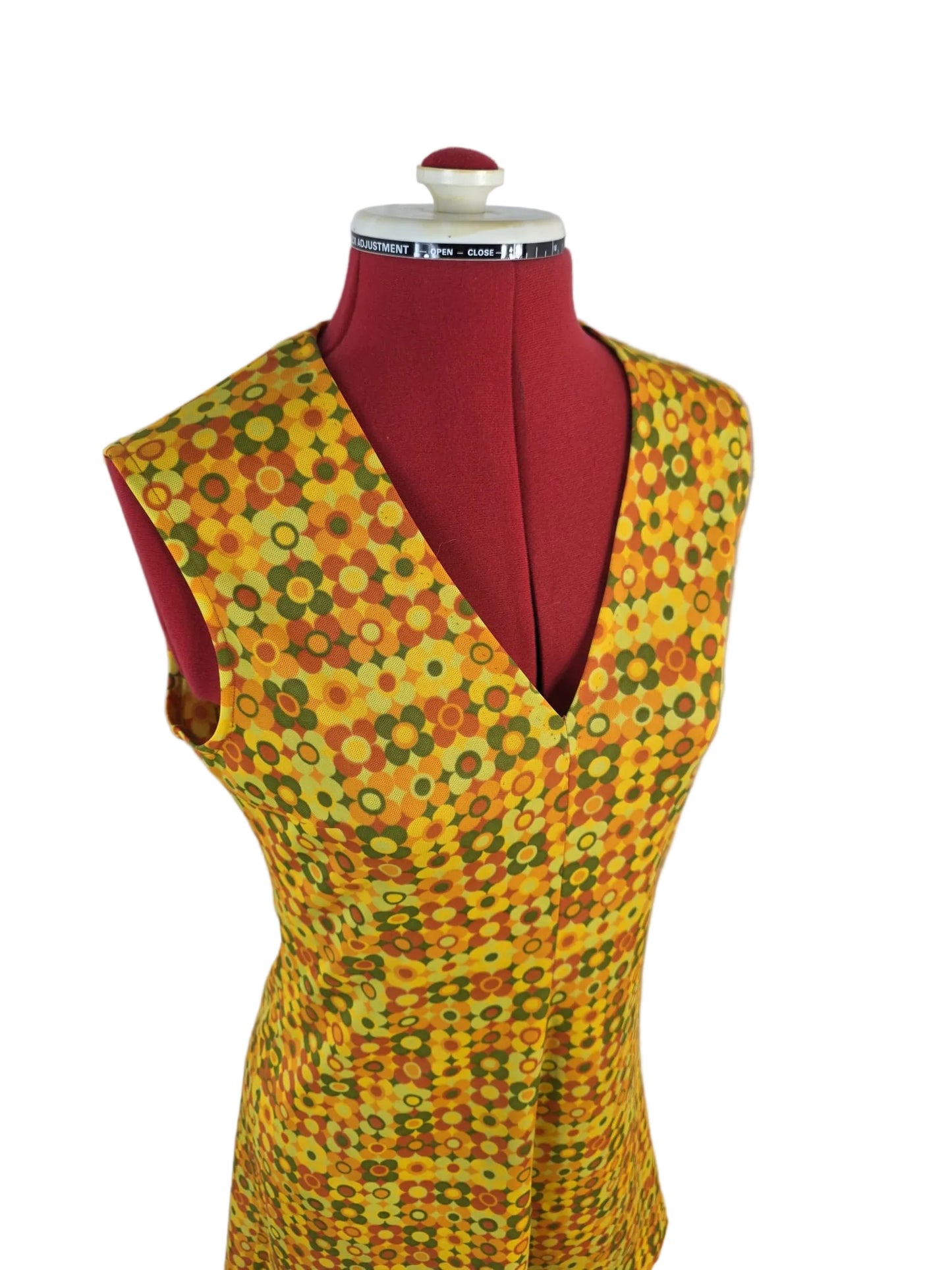 1960s Mod Mini Dress - Handmade Geometric Print