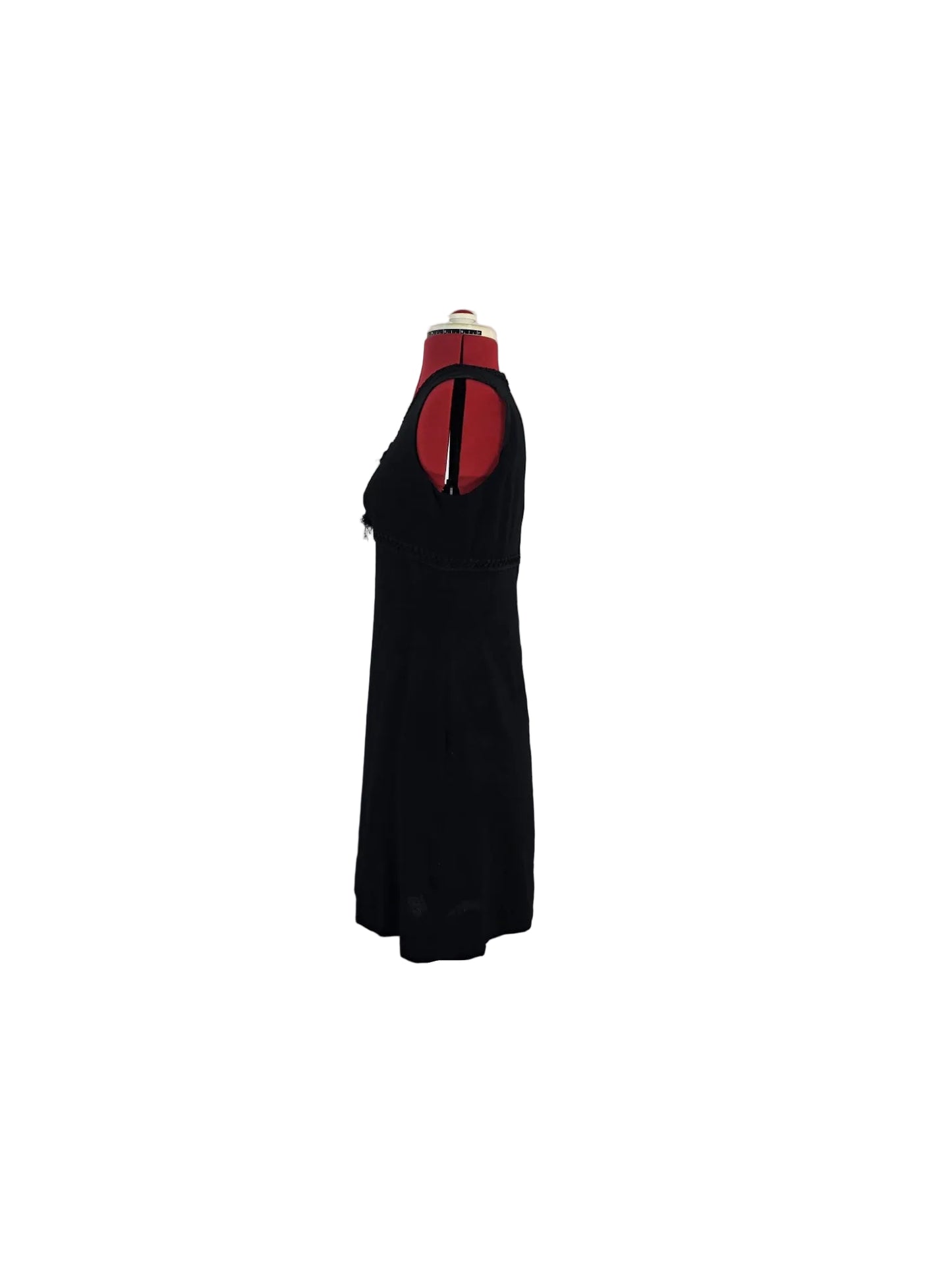 1960s / 1970s Evening Dress Vera Mont Paris Black Tassel Detail