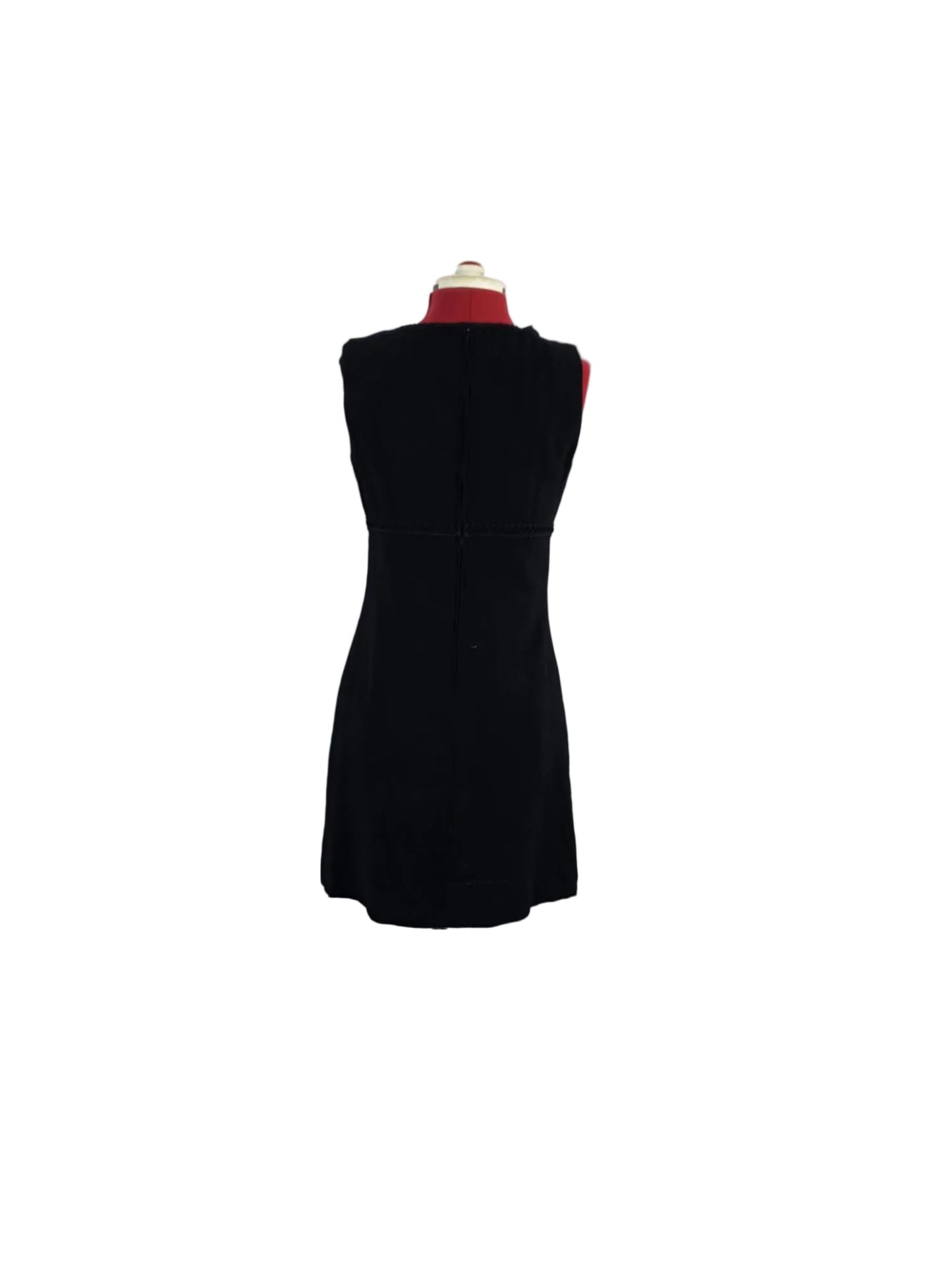1960s / 1970s Evening Dress Vera Mont Paris Black Tassel Detail