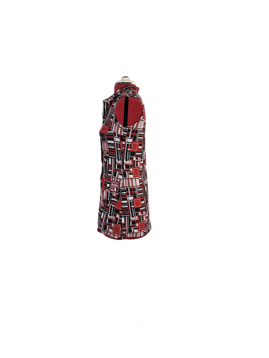 1970 s Mod Tunic Top/ Dress, Geometric Print
