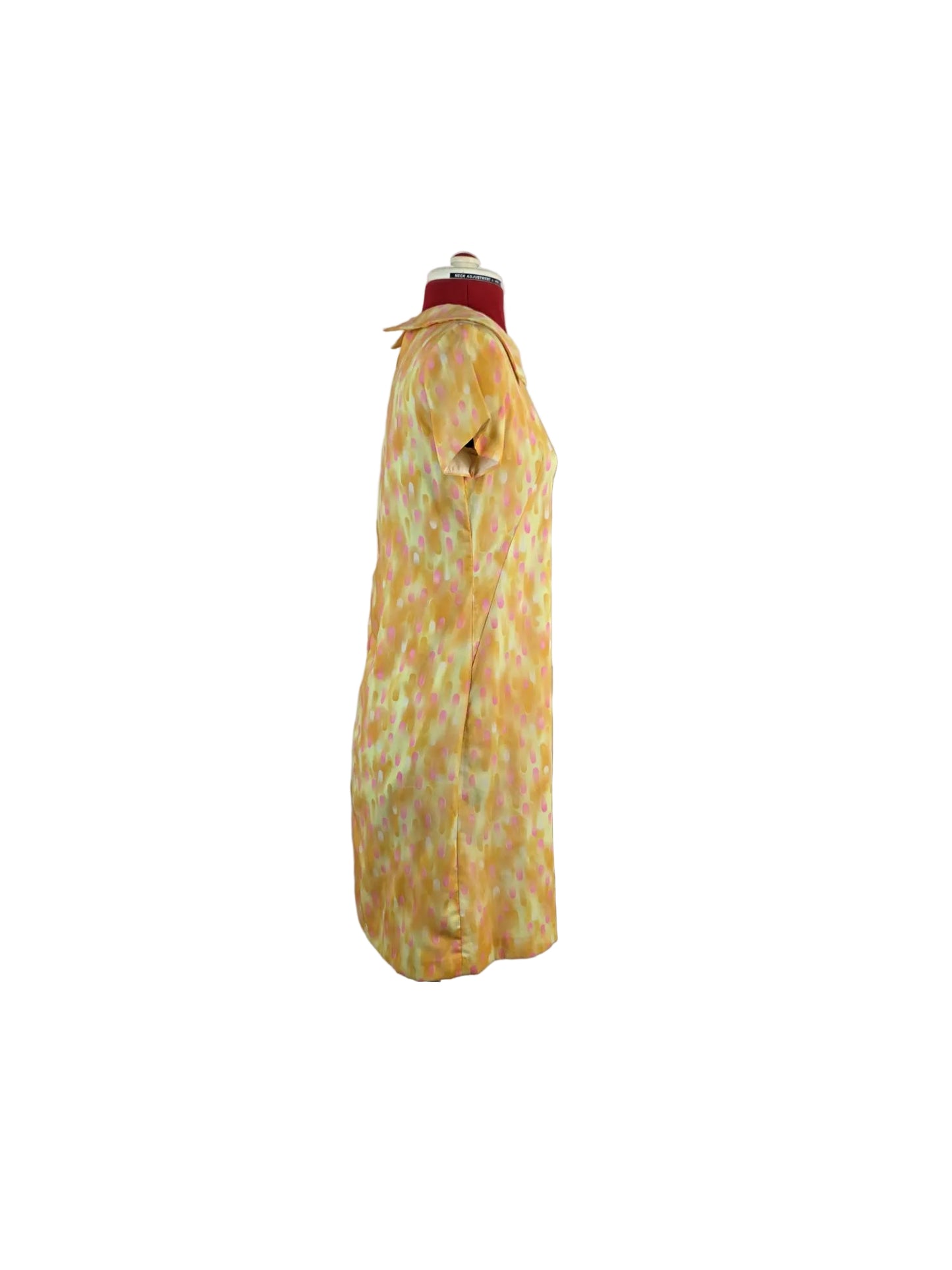 1960s Mod Shift Dress, Pastel Abstract Print, handmade