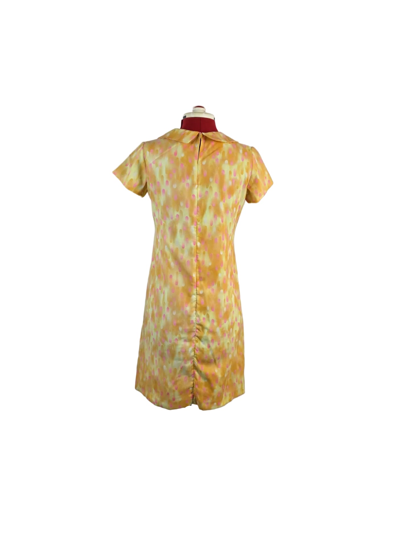 1960s Mod Shift Dress, Pastel Abstract Print, handmade