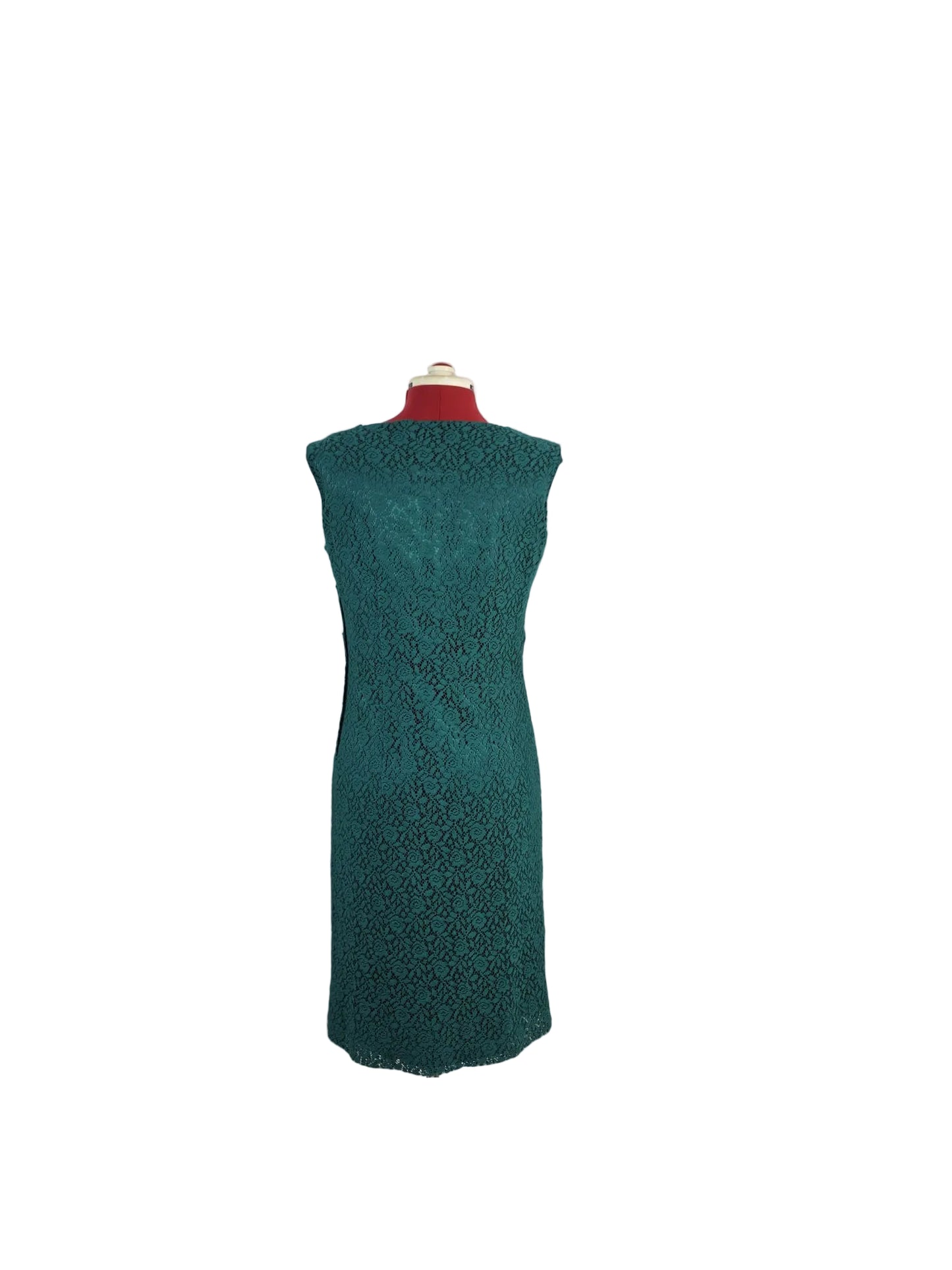 Vintage Style 1960s Emerald Lace Dress GEMAS