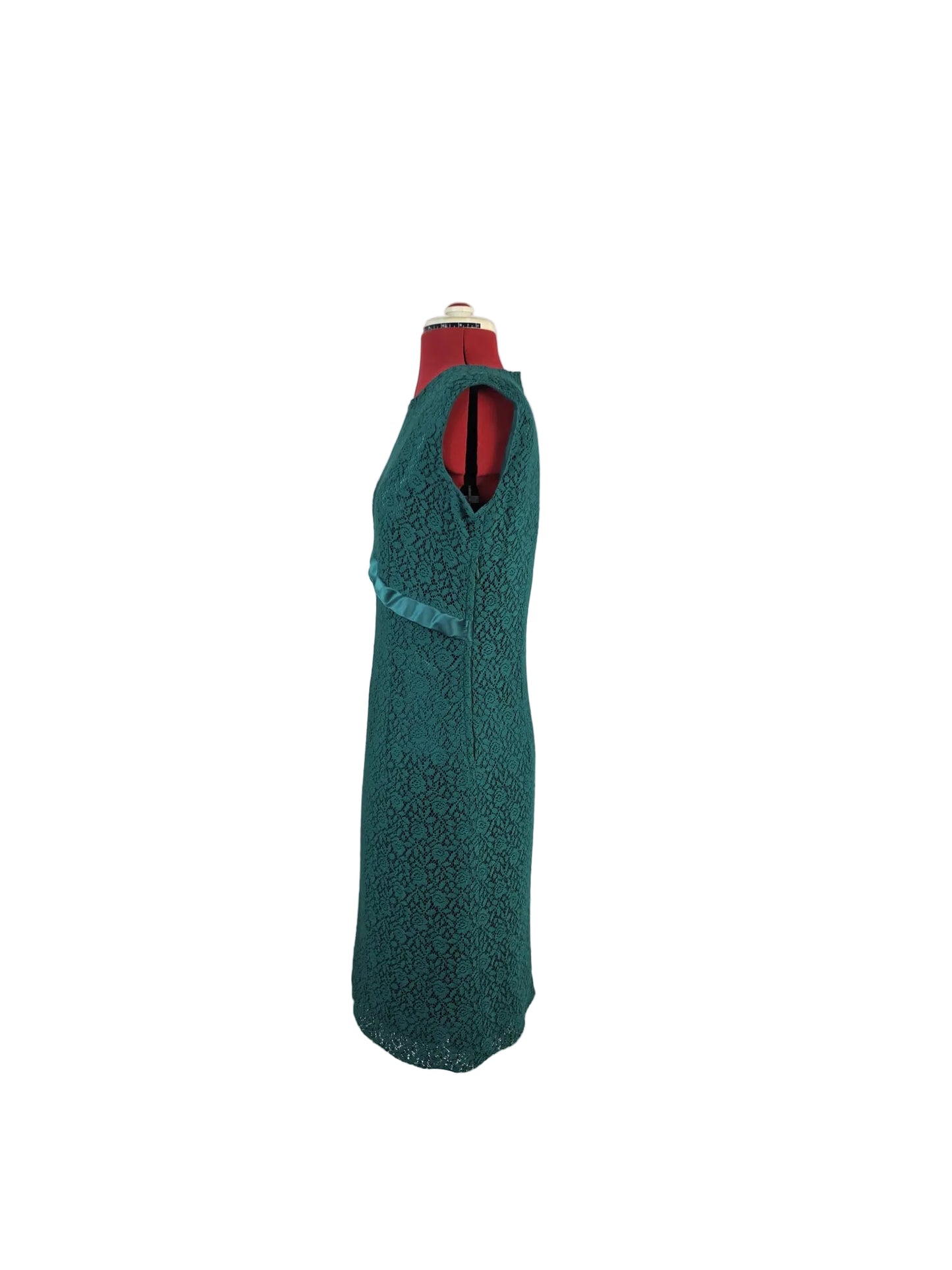 Vintage Style 1960s Emerald Lace Dress GEMAS