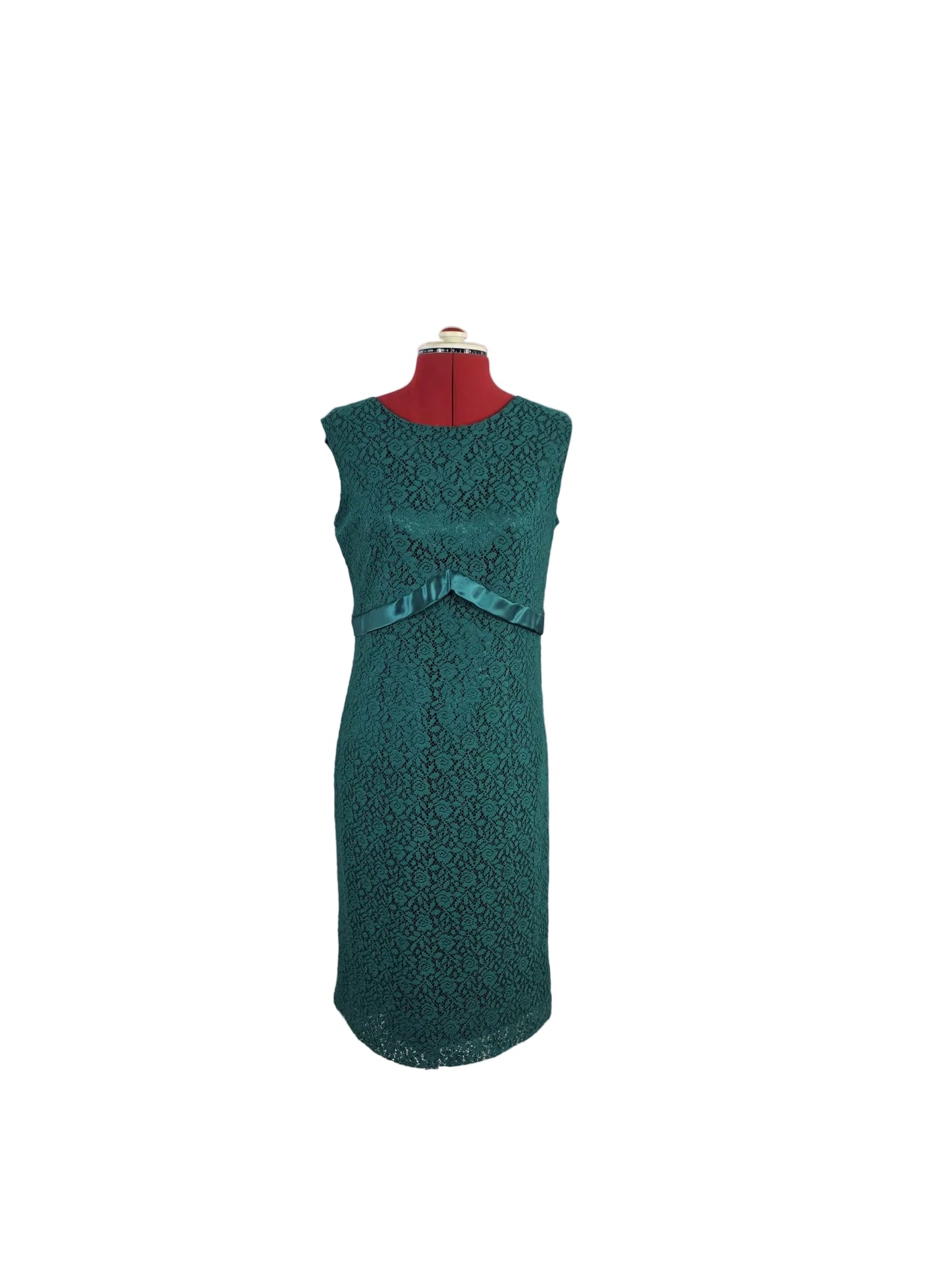 Vintage Style 1960s Emerald Lace Dress GEMAS