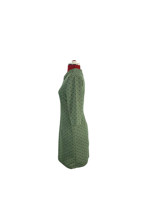 1960s Genuine Vintage Green Mini Dress Textured Mod Shift Dress