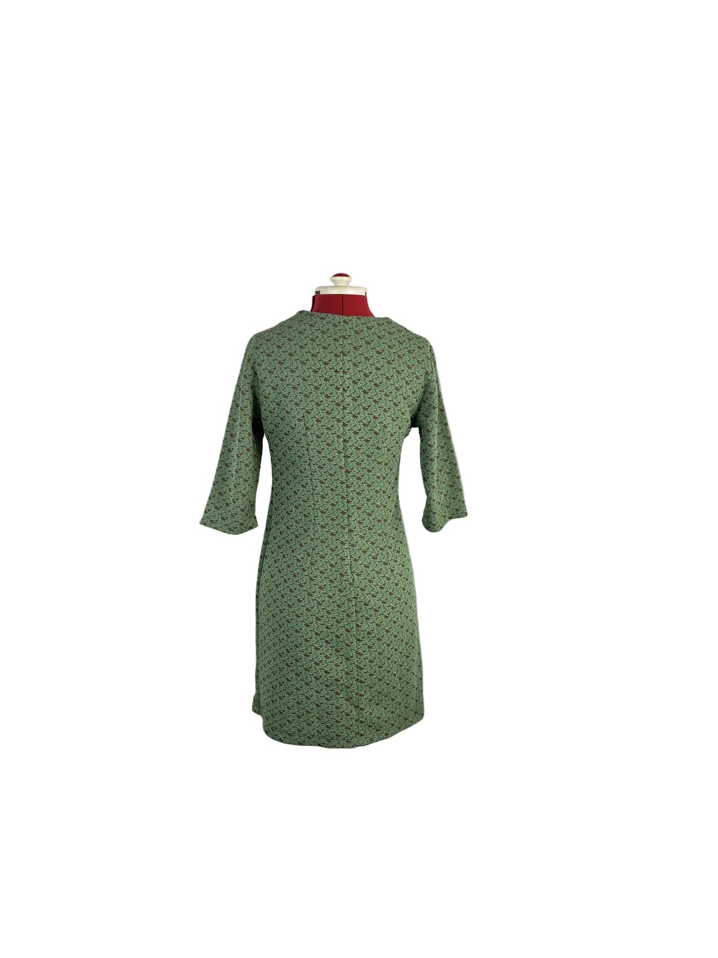 1960s Genuine Vintage Green Mini Dress Textured Mod Shift Dress
