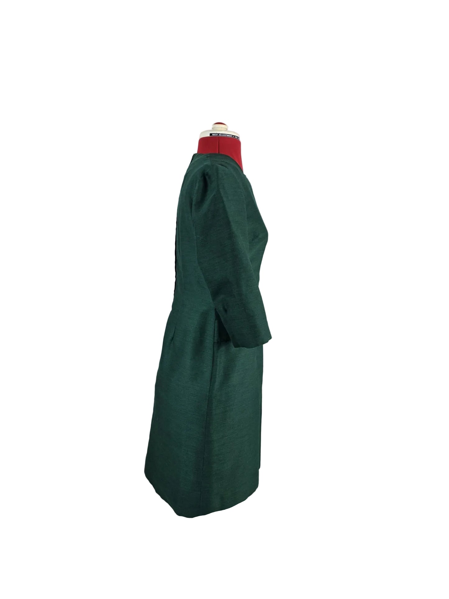 1960s Genuine Vintage Handmade Green Shift Dress Minimalist Mod