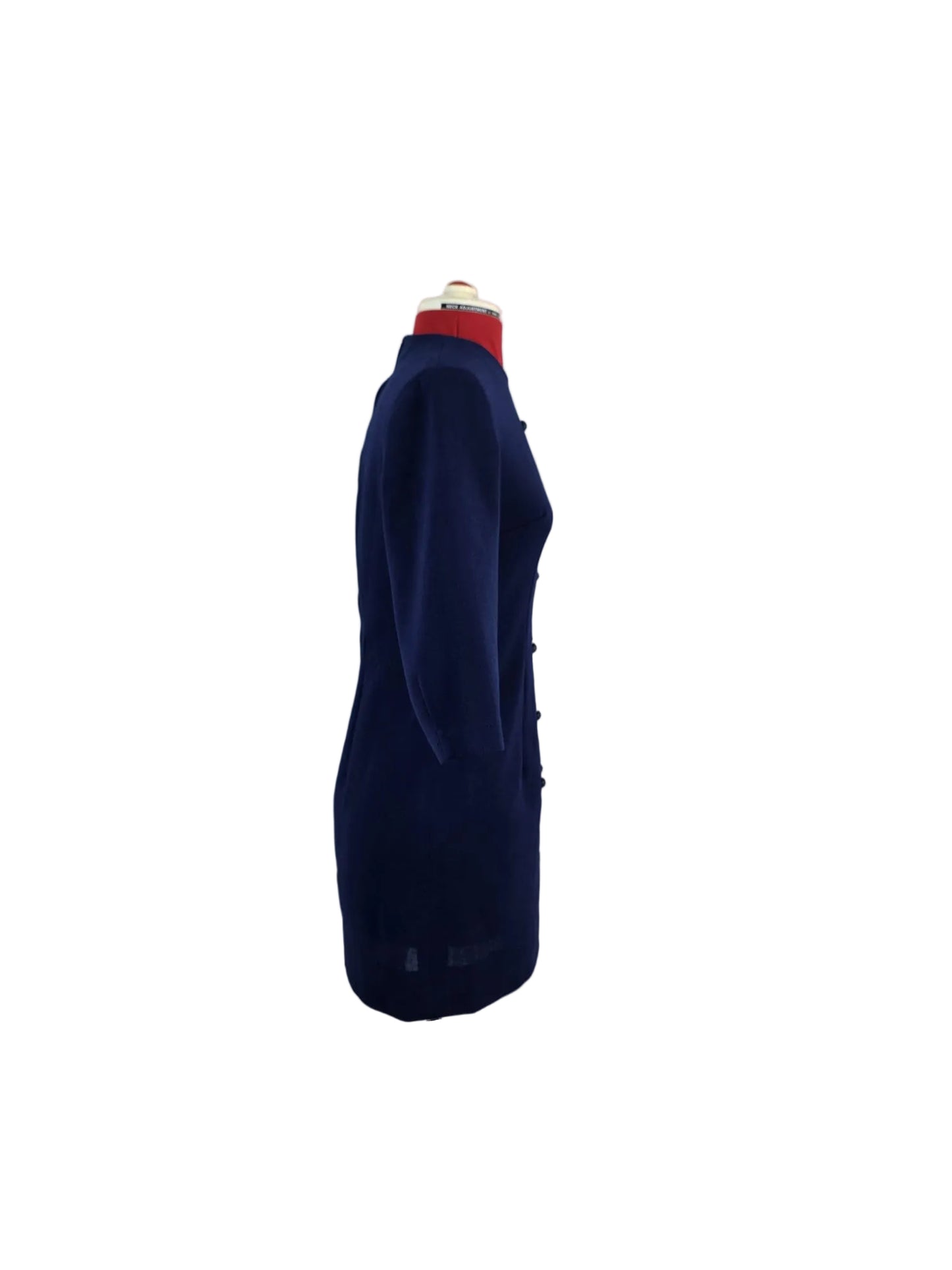 1960s Genuine Vintage Crimplene Dress Original Wiener Arbeit Navy Mod Mini