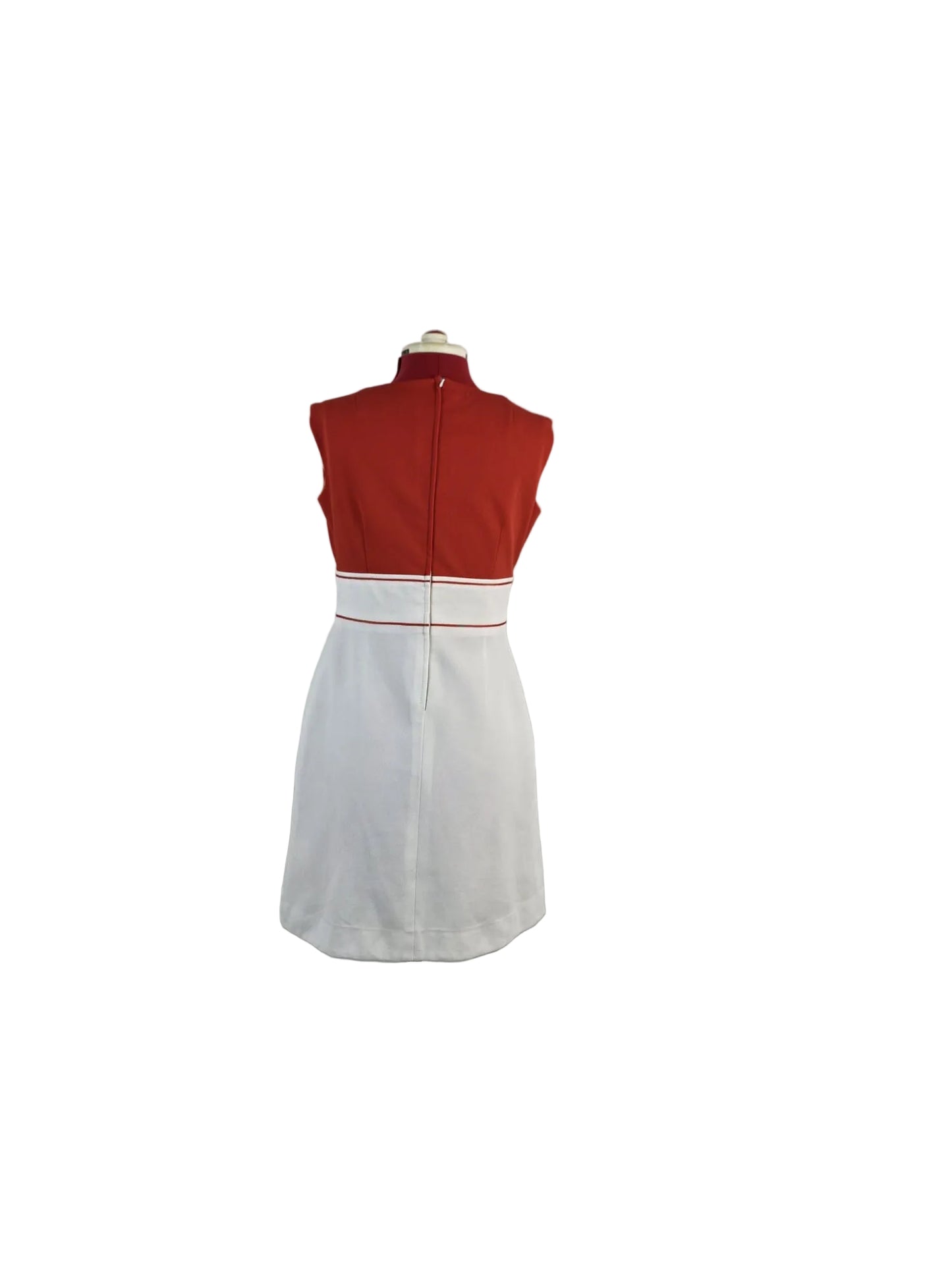 1970s Genuine Vintage Dialen LOFT Mini Dress Red White A-line