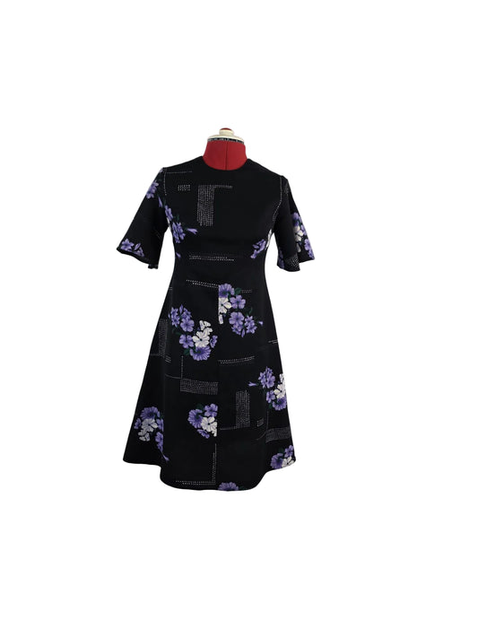 1970s Genuine Vintage Barbarella Finland Dress Floral A-line Nordic