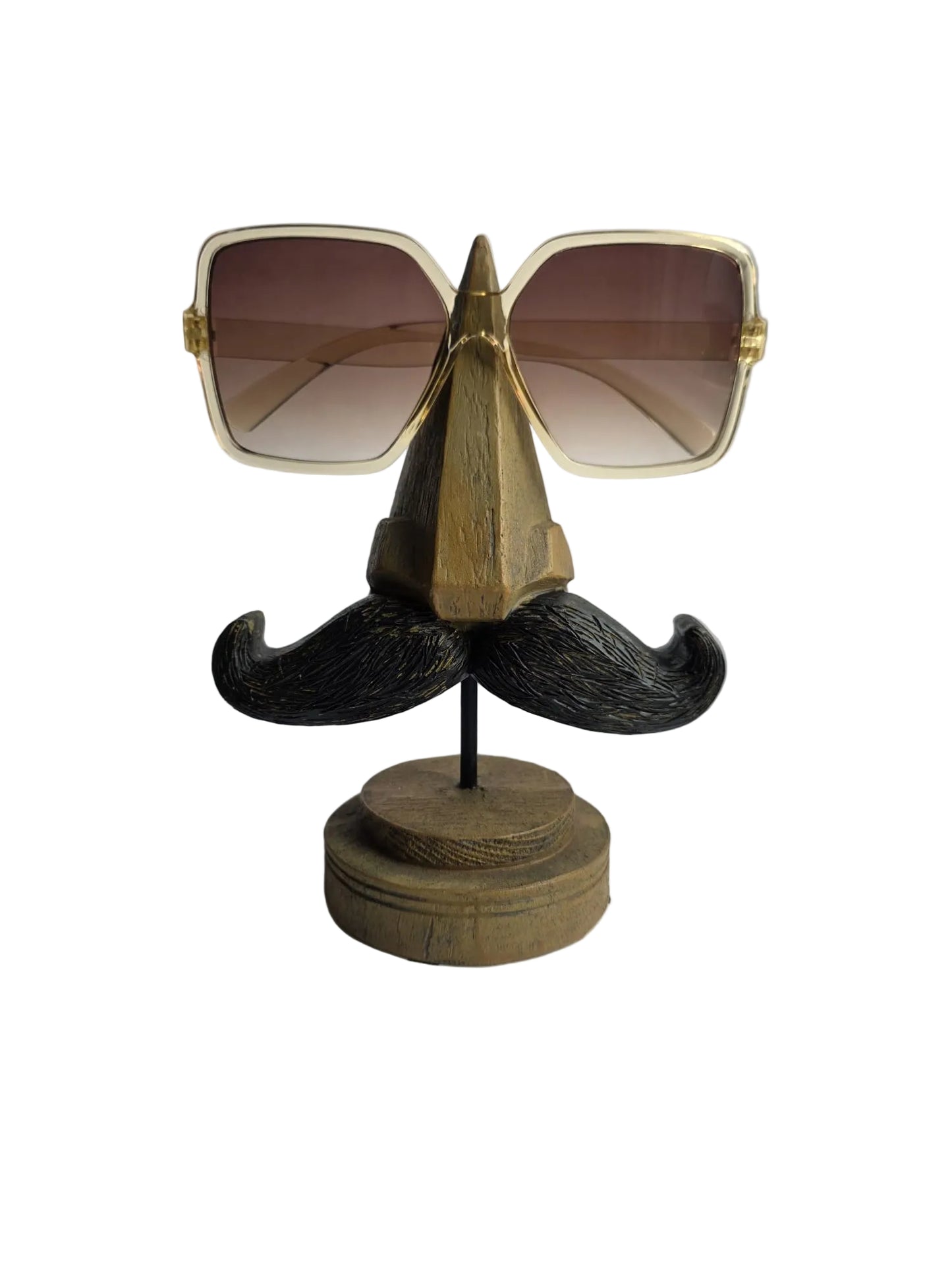 Oversized Square Sunglasses Transparent Frame