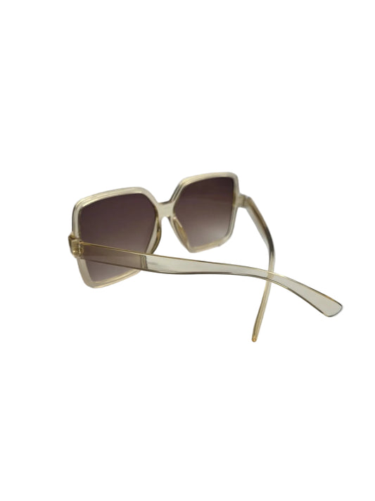 Oversized Square Sunglasses Transparent Frame
