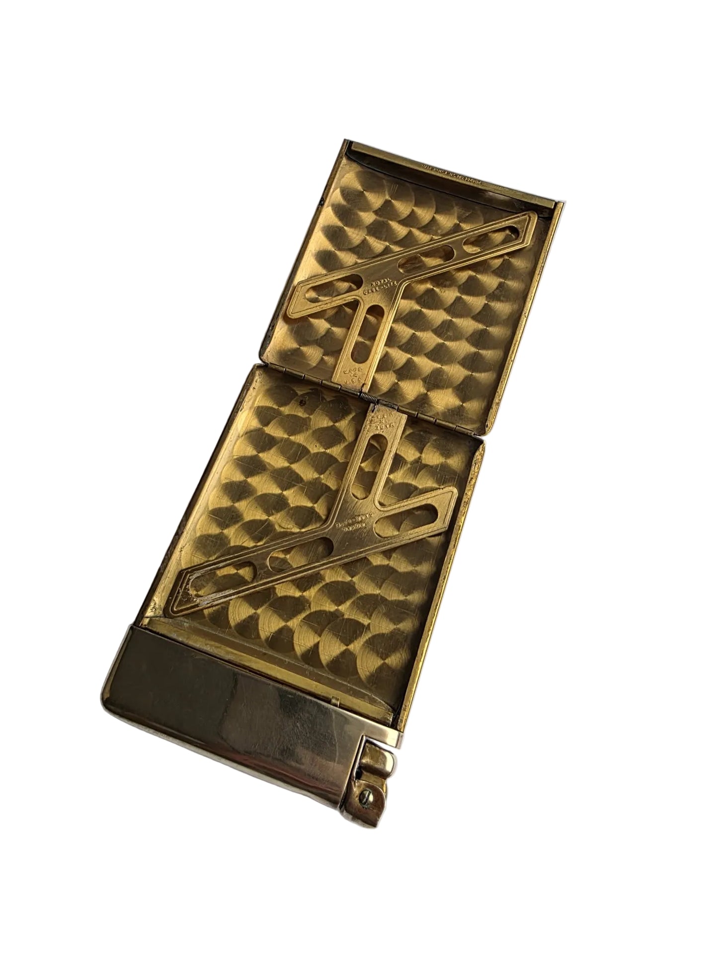 Vintage 1941 Royal Case Lite Cigarette Case Lighter Made in USA Gold Tone