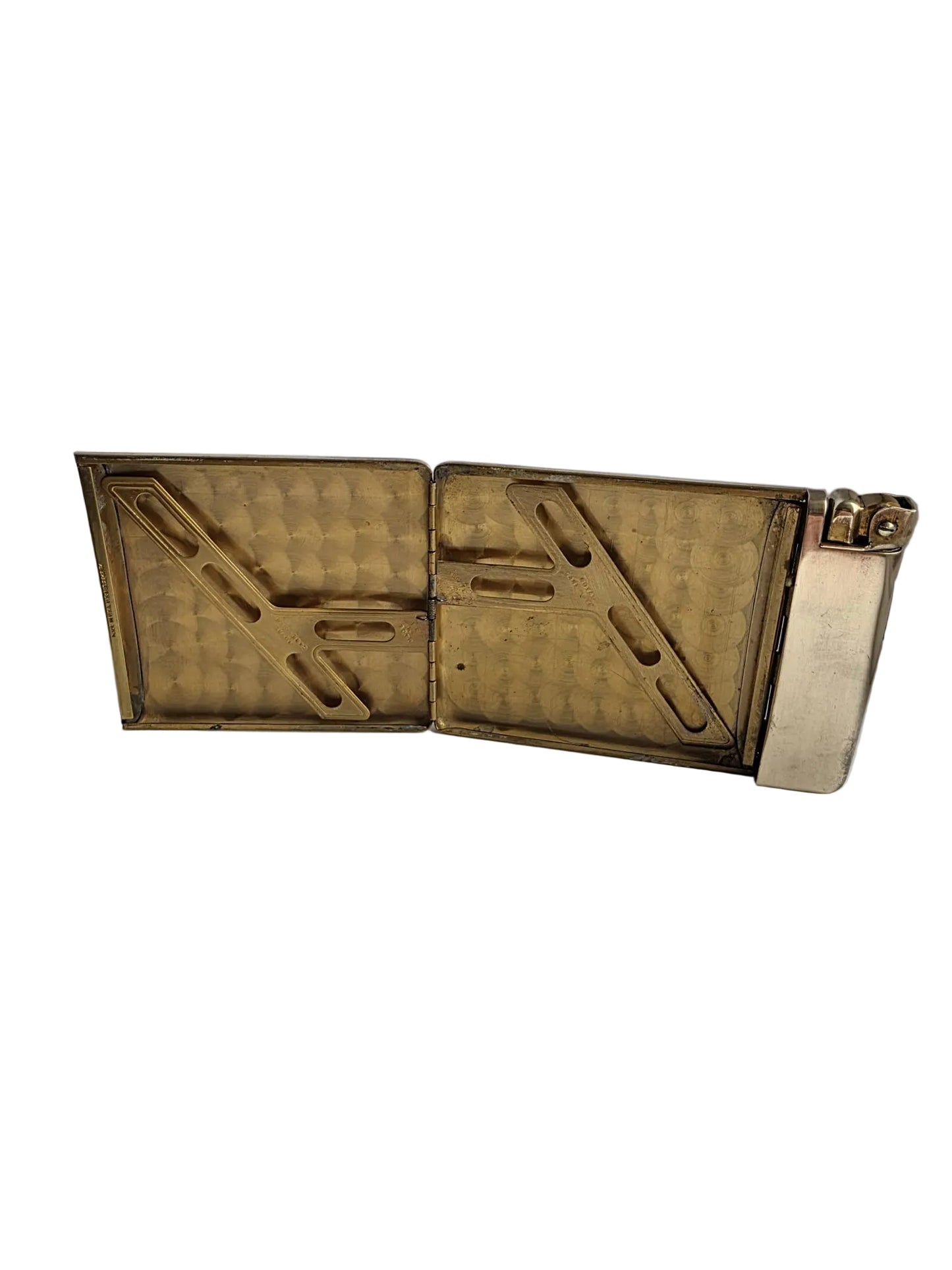 Vintage 1941 Royal Case Lite Cigarette Case Lighter Made in USA Gold Tone