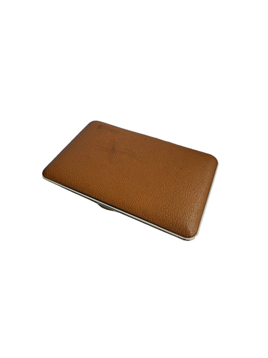 Vintage Bewlay Leather Cigarette Case Brown Mid Century British Tobacciana