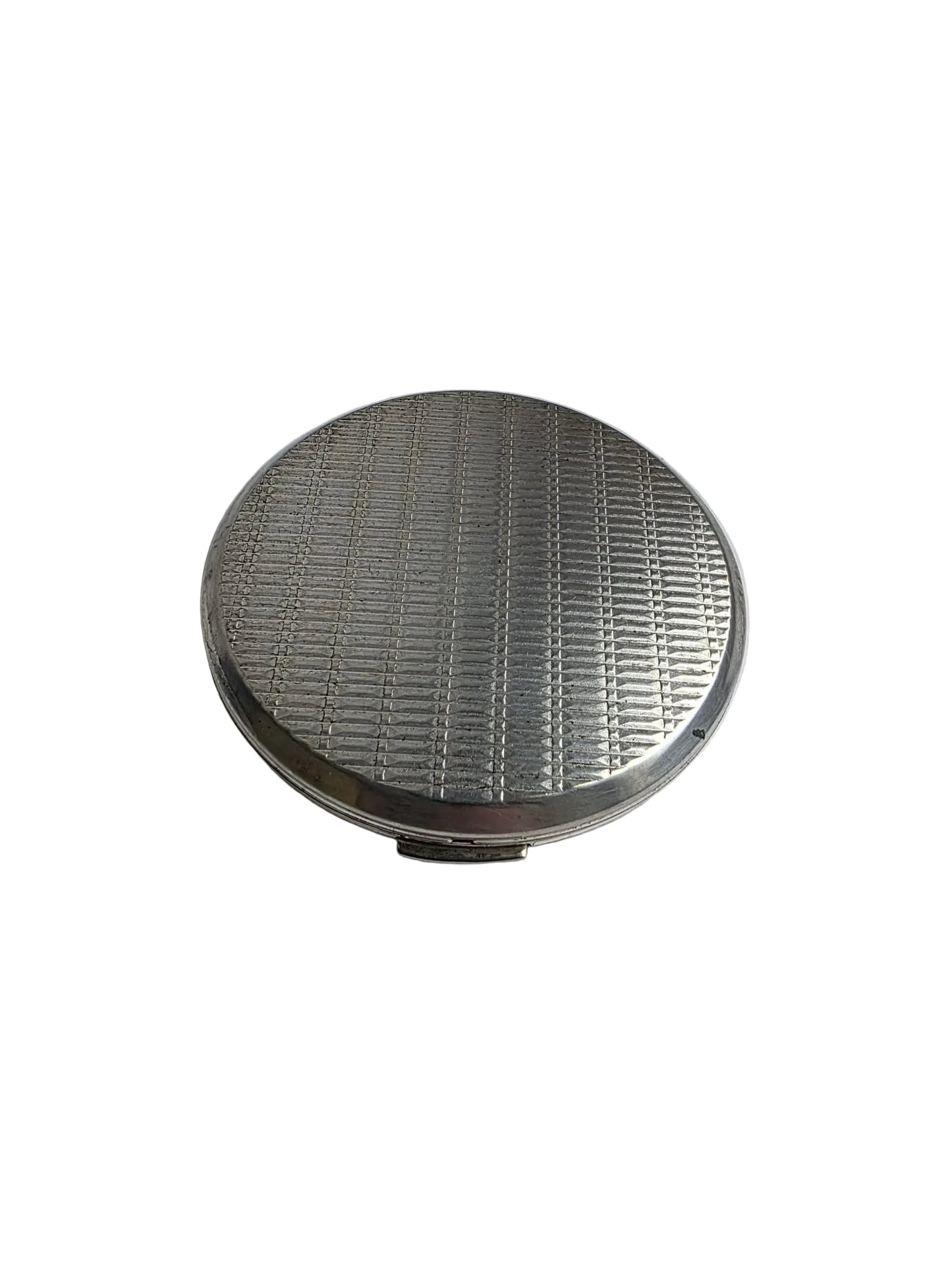 Vintage Stratton of London Powder Compact Mirror Silver Tone Round Mid Century