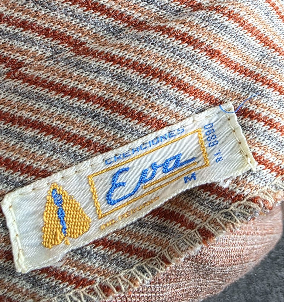 1970s Vintage Cropped Jacket in Textured Stripe Wool Blend