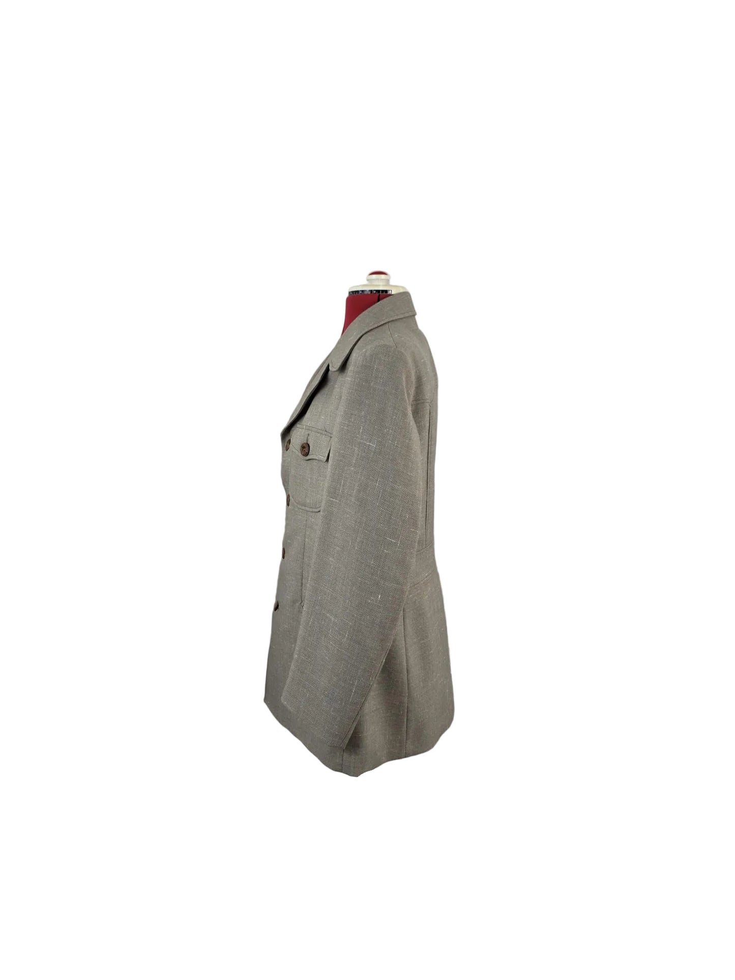 1970s Vintage Guards Safari Jacket in Beige Wool Blend