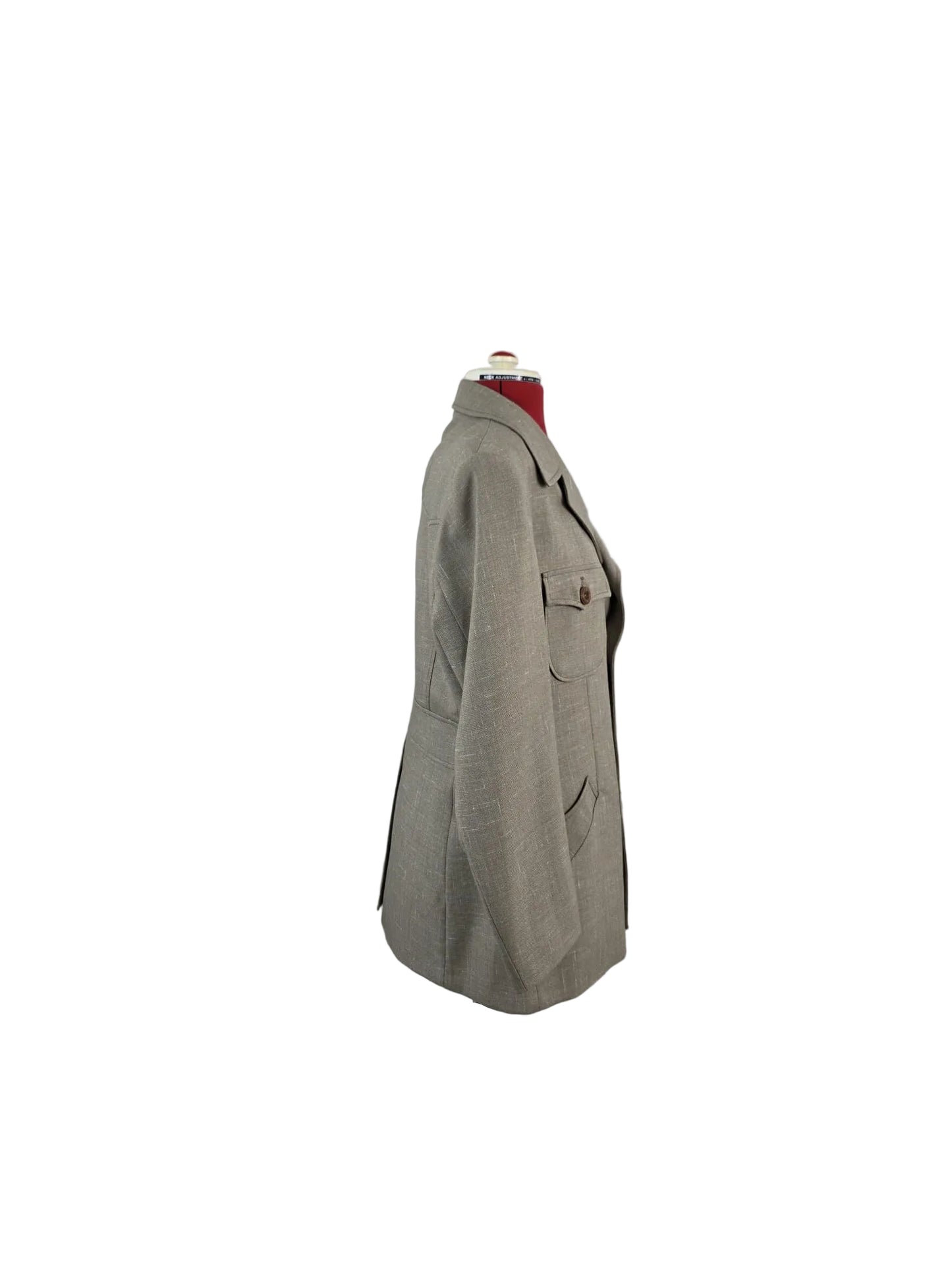 1970s Vintage Guards Safari Jacket in Beige Wool Blend
